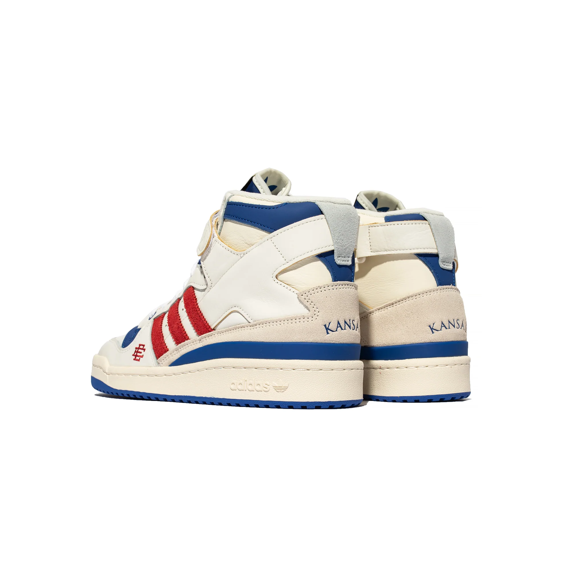 Adidas Mens Forum 84 High X EE Shoes 'Cloud White/Royal Blue/Power Red' - Image 3