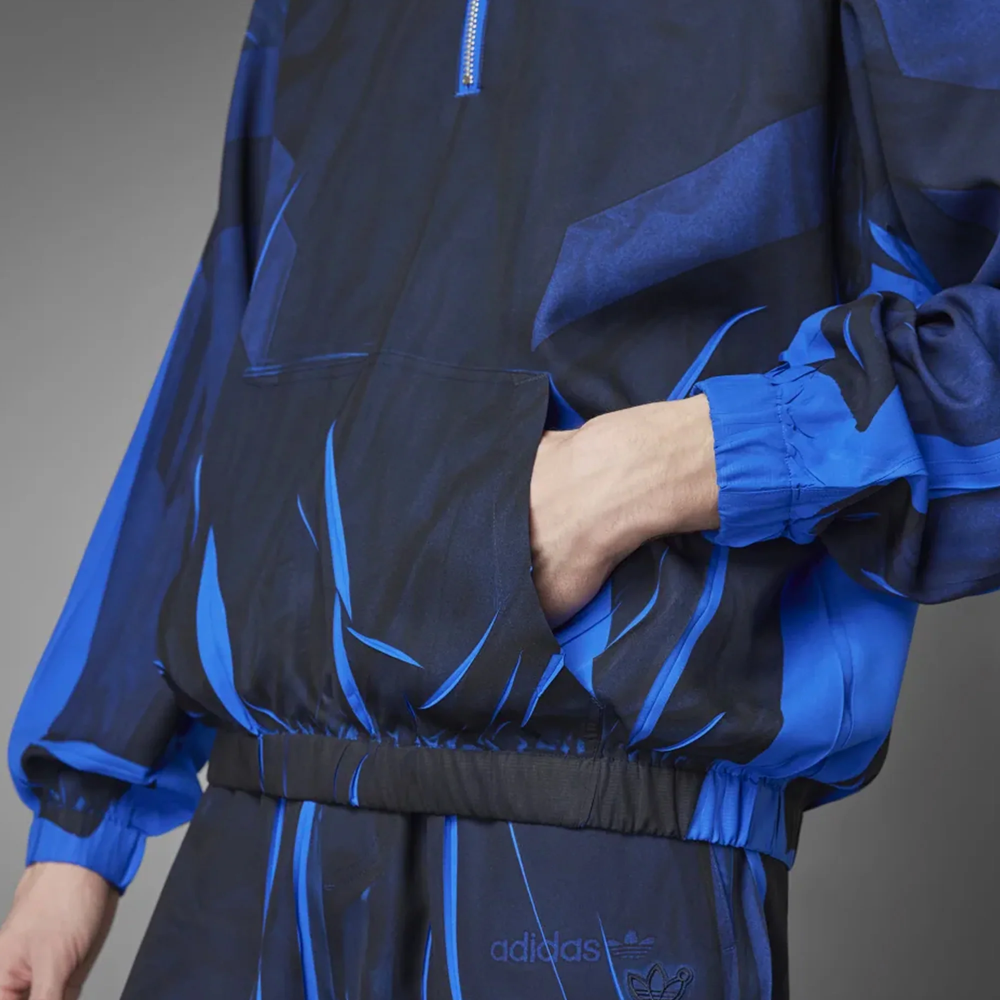 Adidas Mens Blueversion Half-Zip Soccer Silk Tracktop - Image 4
