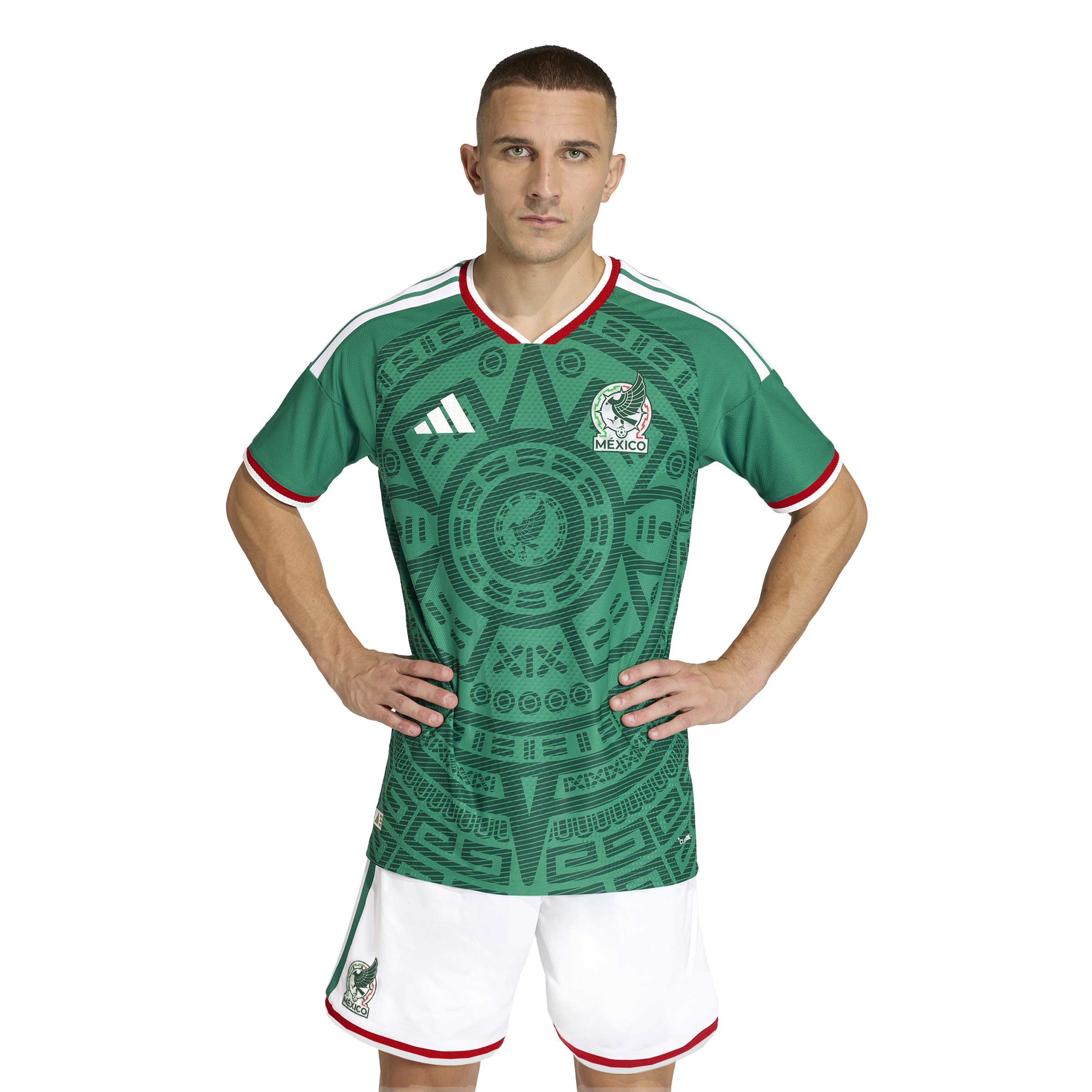 Adidas Mens Mexico 26 Home Authentic Football Jersey - Image 2