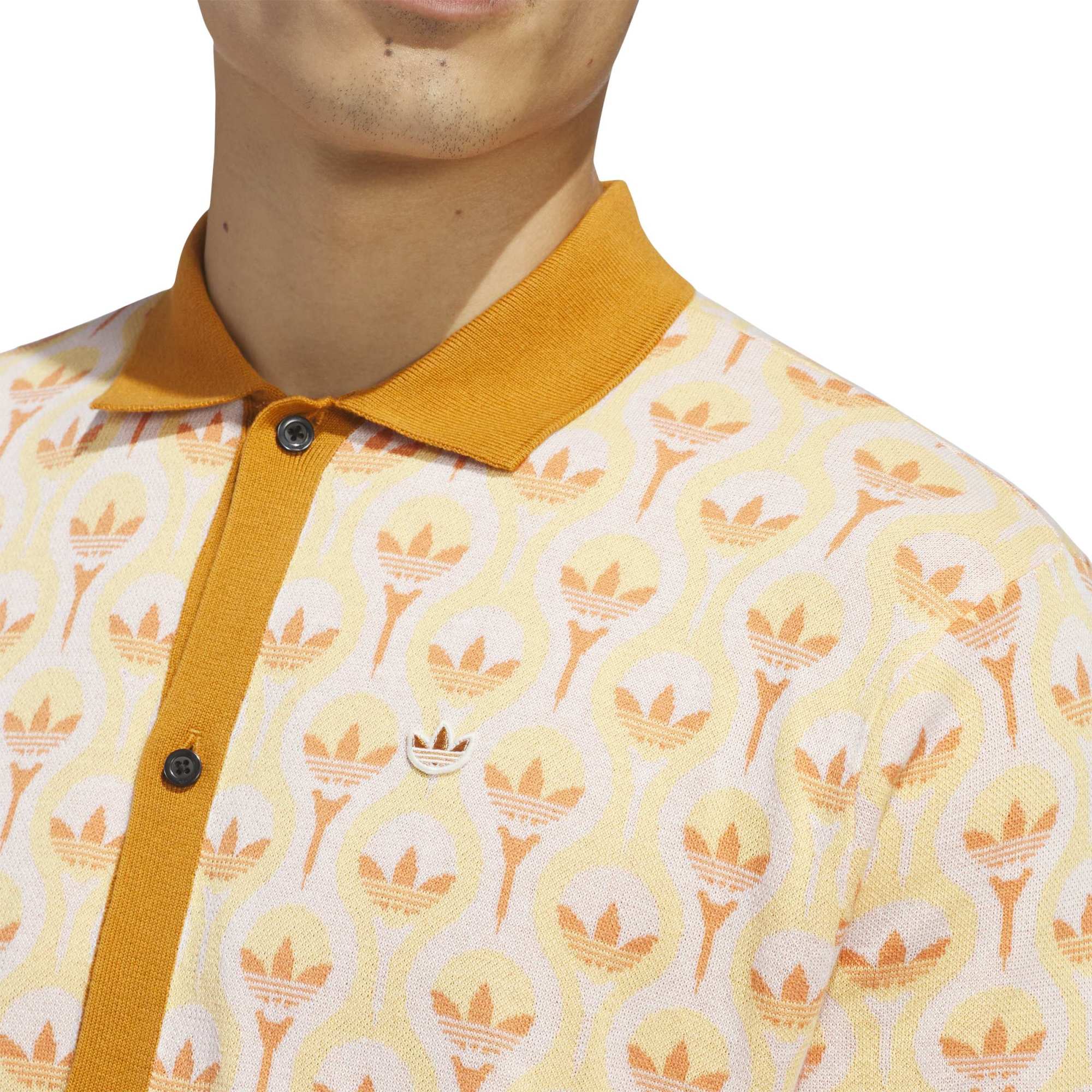 Adidas Golf Mens Originals Knit Polo Shirt - Image 4