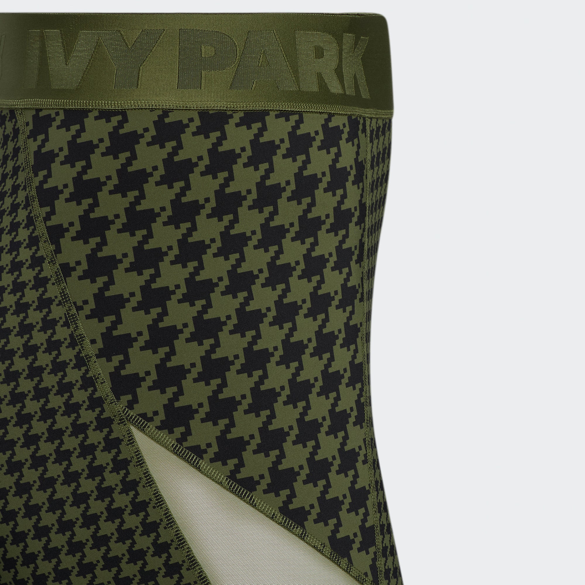 Adidas x Ivy Park Womens Branded 3 Stripe Tight 'Wild Pine/Black' - Image 4