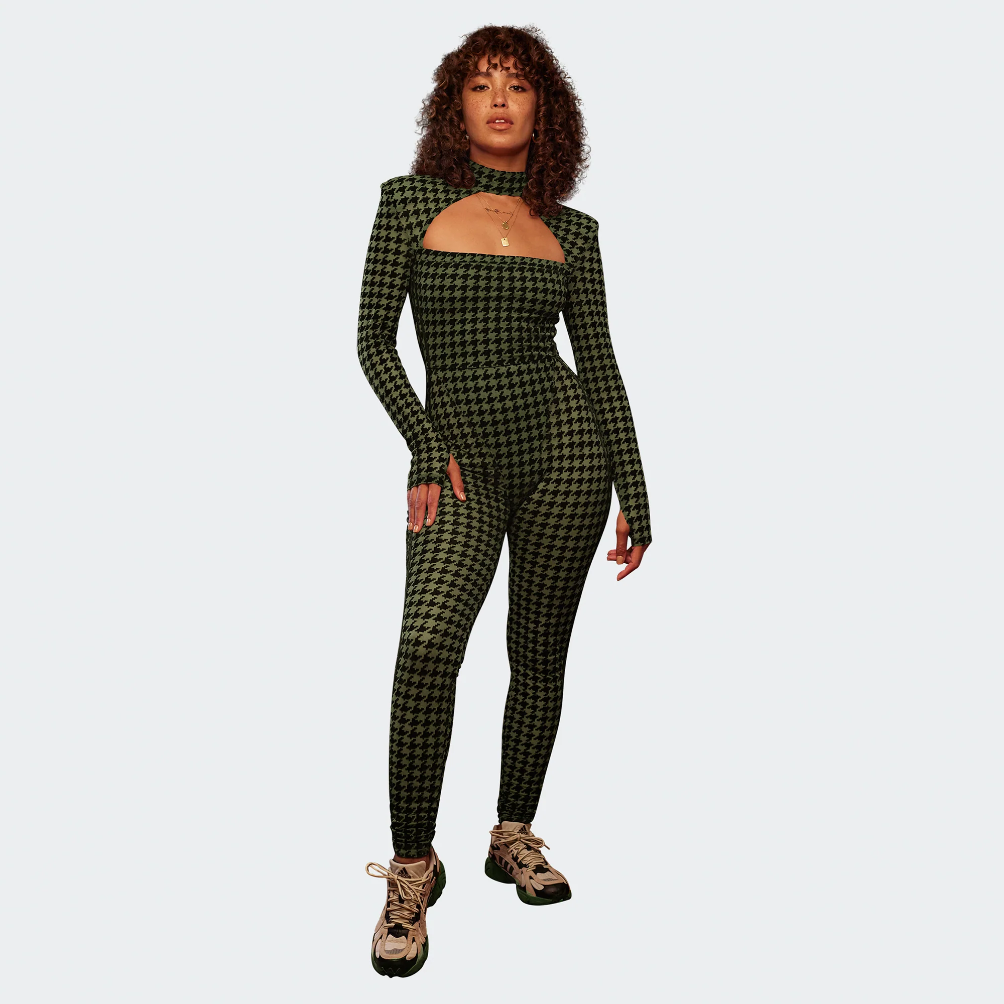 Adidas x Ivy Park Womens Catsuit 'Grey/Blk/Brwn/Pine' - Image 2
