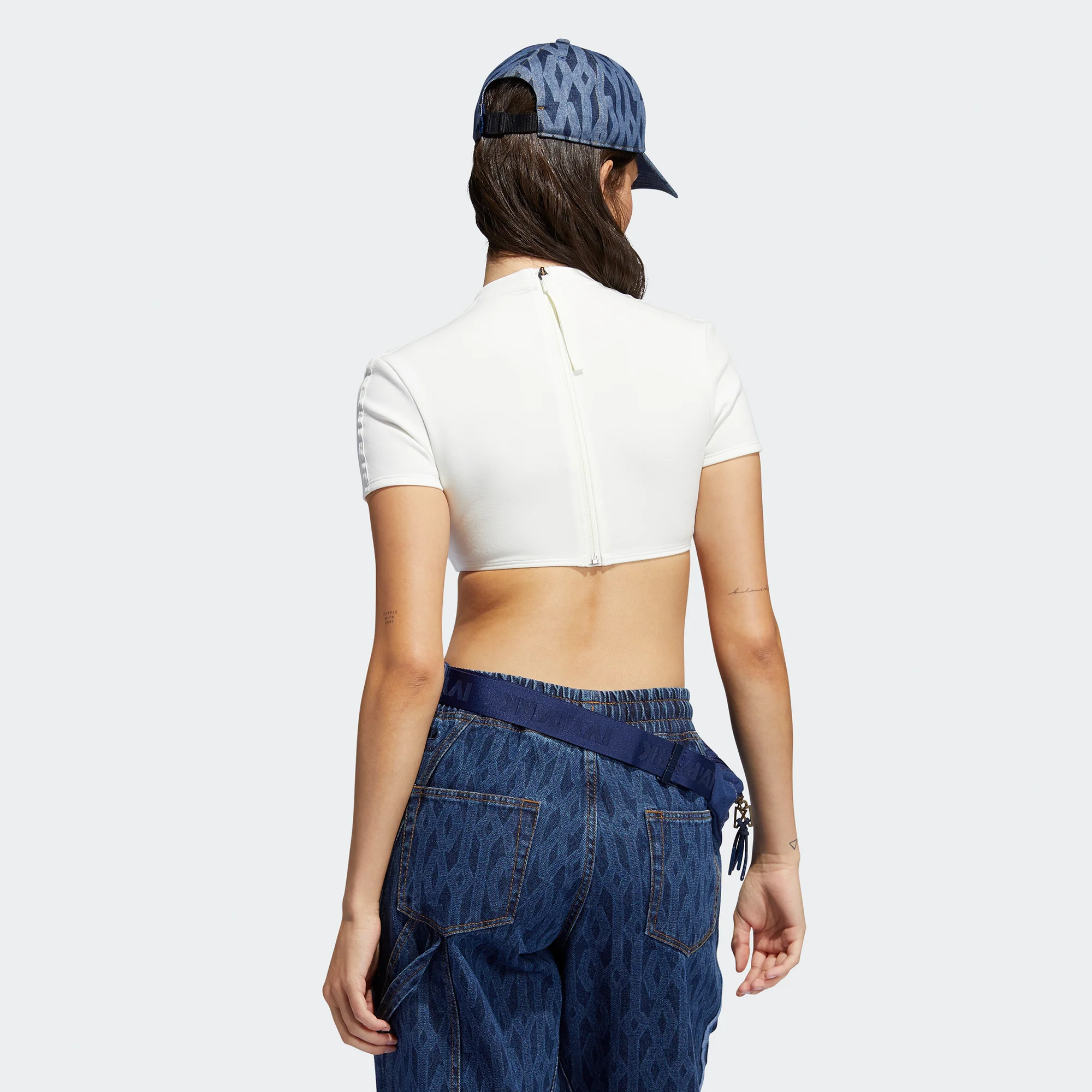 Adidas X Ivy Park Womens Crop Top White - Image 3