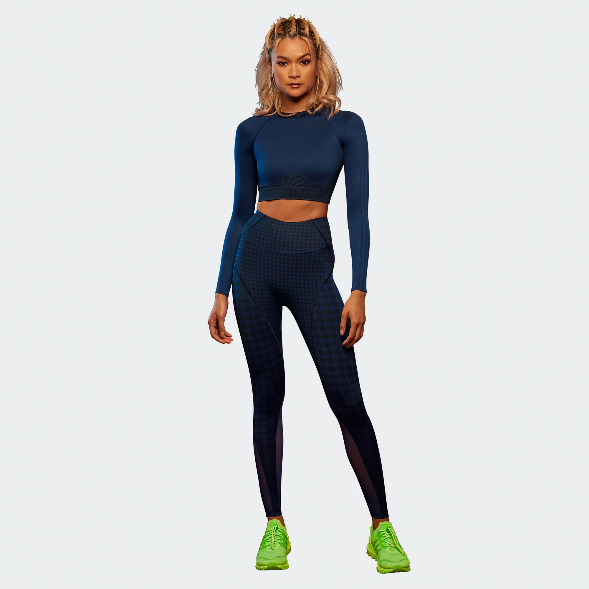 Adidas x Ivy Park Womens Knit Crop Top 2.0 'Dark Blue' - Image 2