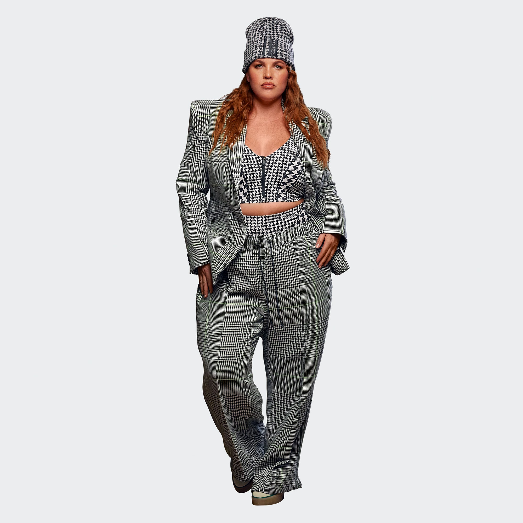 Adidas x Ivy Park Womens Suit Jacket 'Wht/Blk/Slime' - Image 2