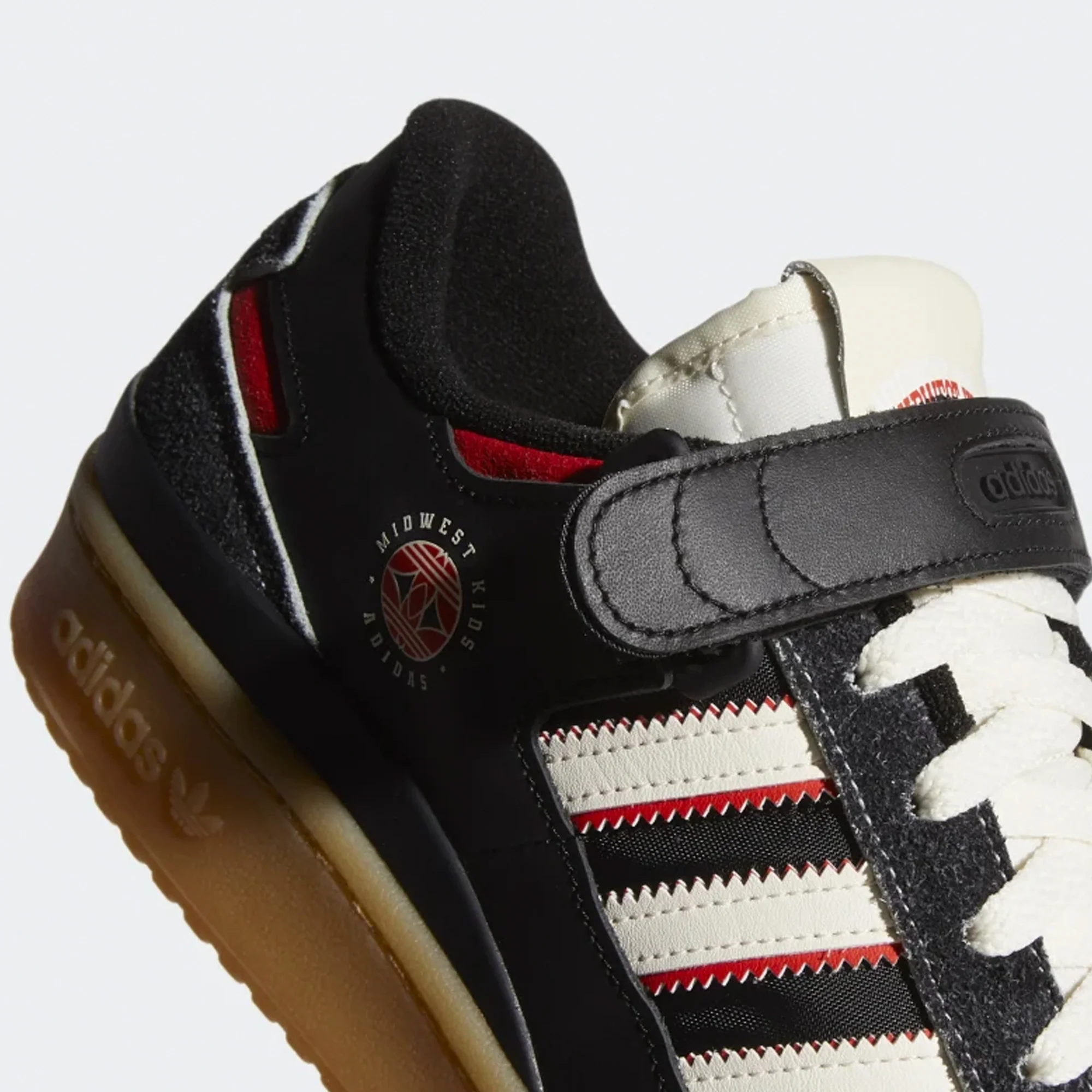 Adidas Mens Forum 84 Lo Midwest Kids Shoes 'CBlack' - Image 4