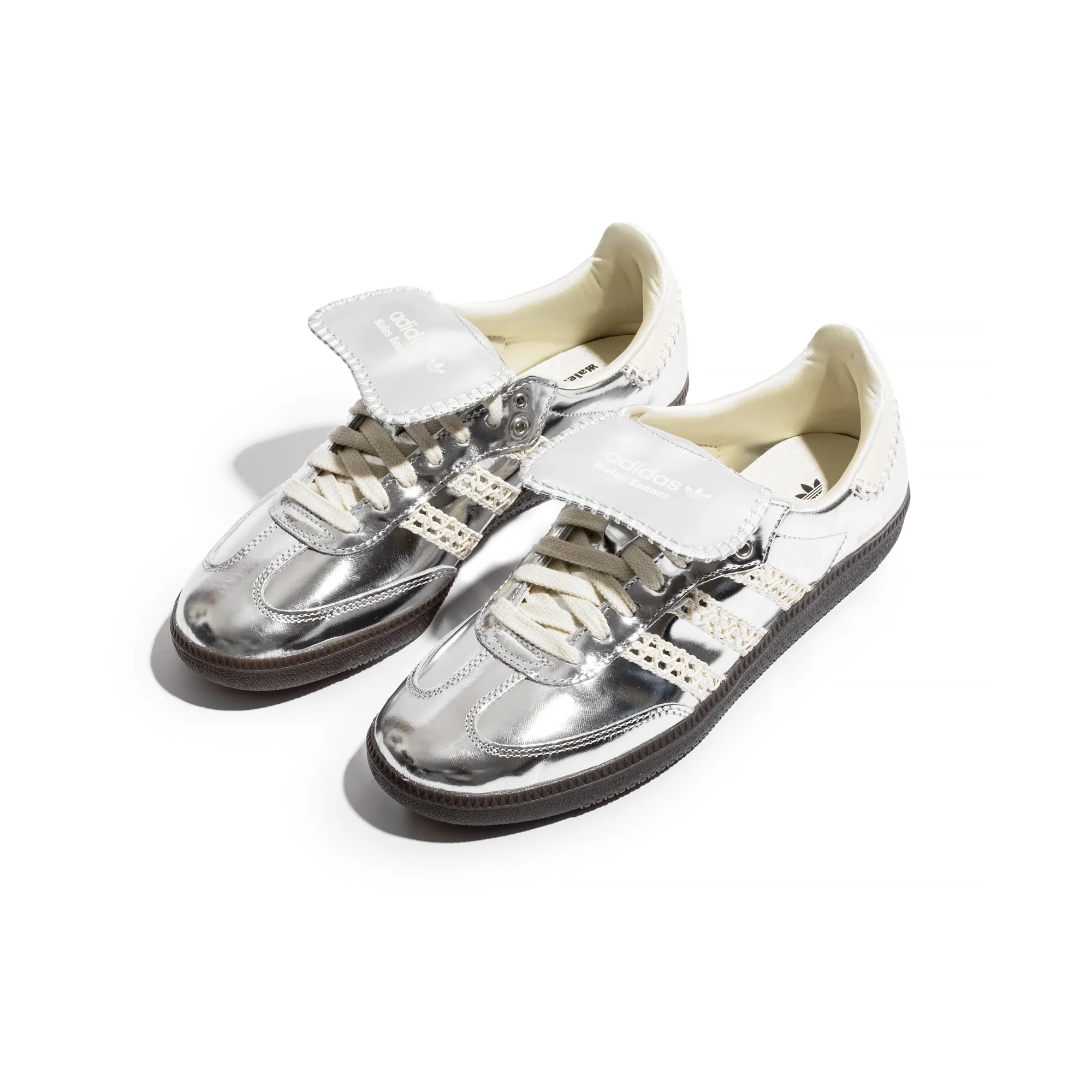 Adidas x Wales Bonner Silver Samba Shoes - Image 2