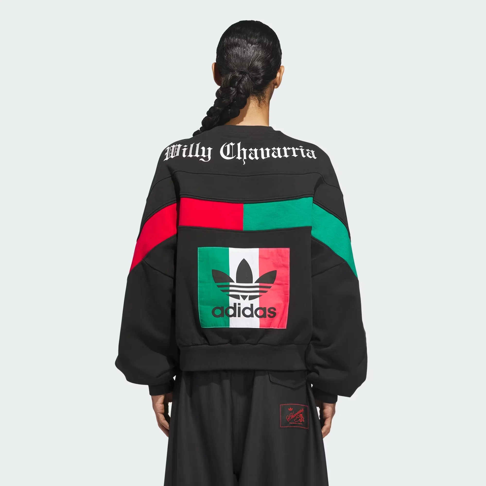 Adidas x Willy Chavarria Mens Bball Fleece Crewneck Sweatshirt - Image 2
