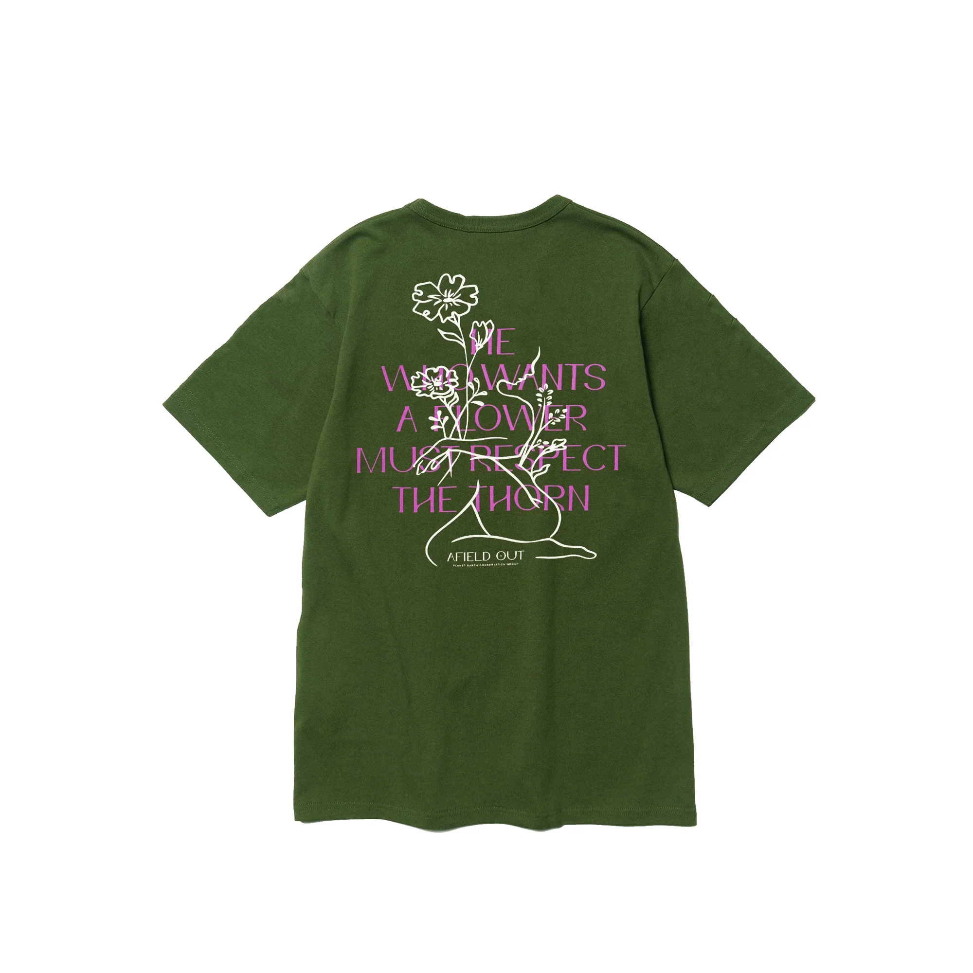 Afield Mens Thorn T-Shirt 'Sage' - Image 2