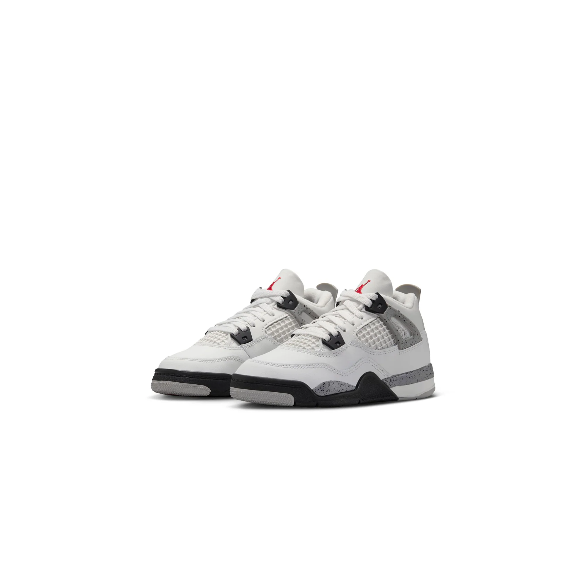 Air Jordan 4 Little Kids Retro "White Cement" Shoes - Image 2