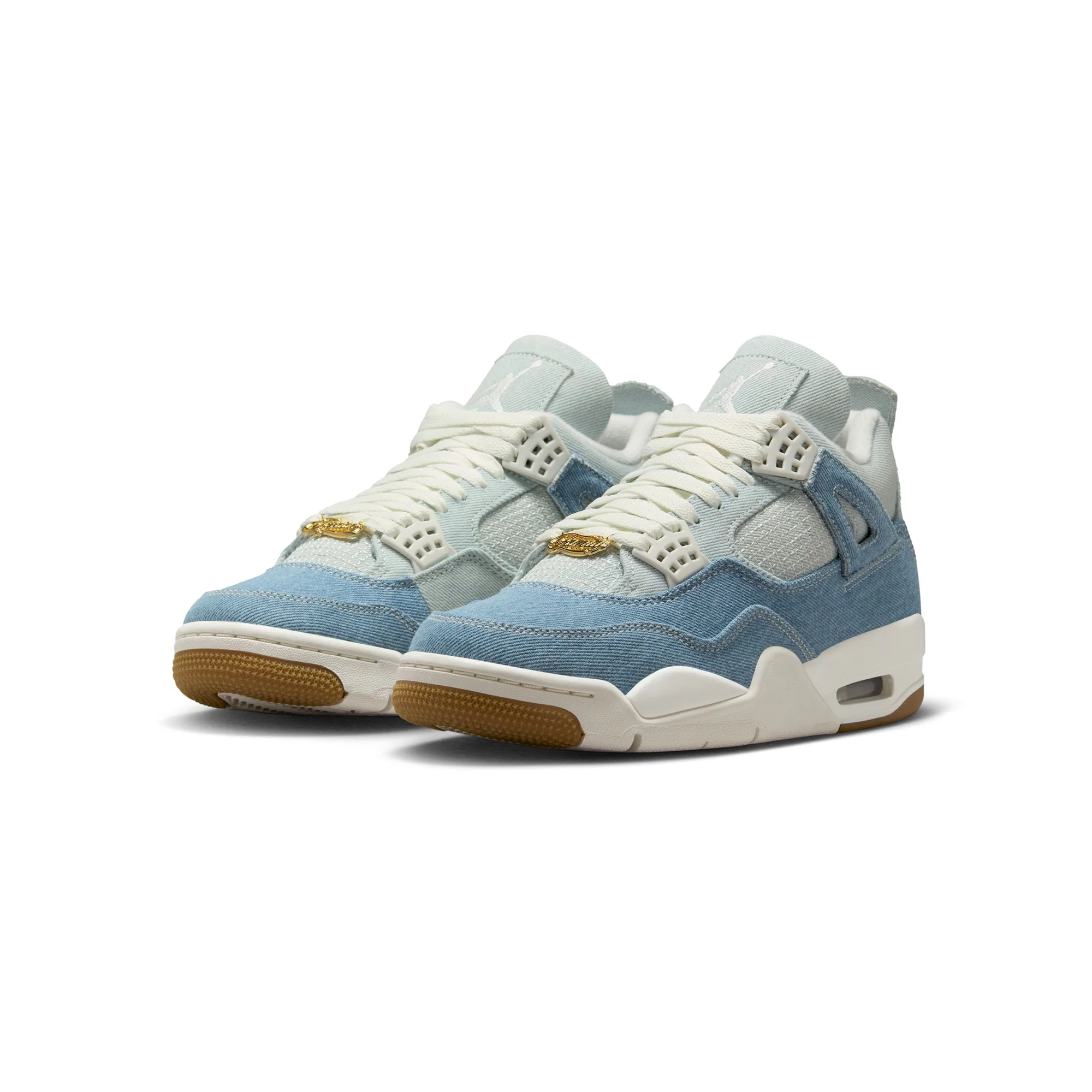 Air Jordan 4 Womens Retro Tex Denim "Worn Blue" Shoes - Image 2