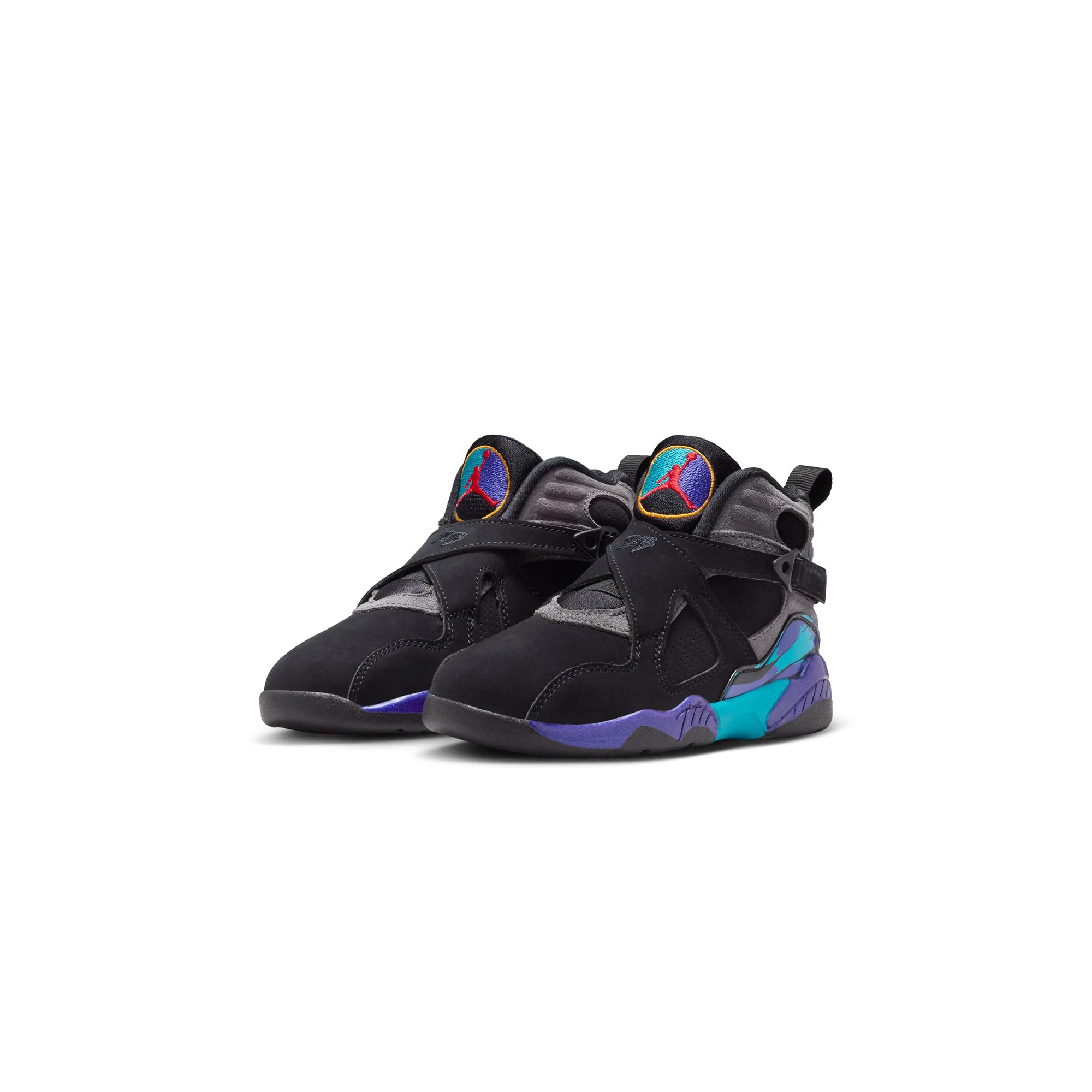 Air Jordan 8 Little Kids Retro "Aqua" Shoes - Image 2