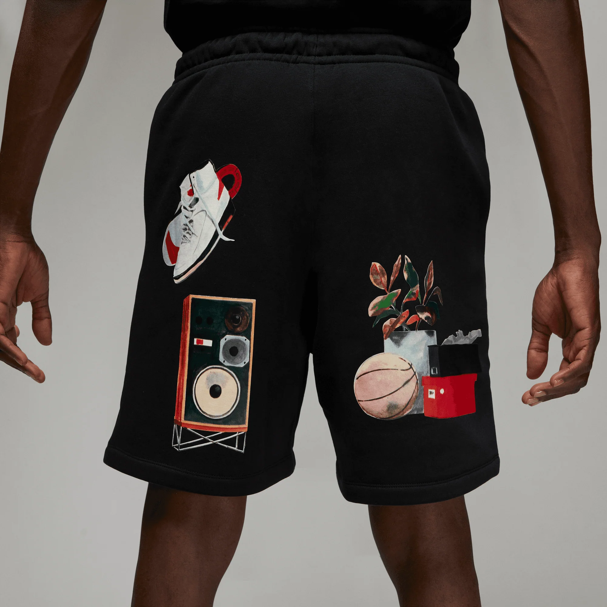 Air Jordan Artist Series By Jacob Rochester Mens Fleece Shorts - Image 3