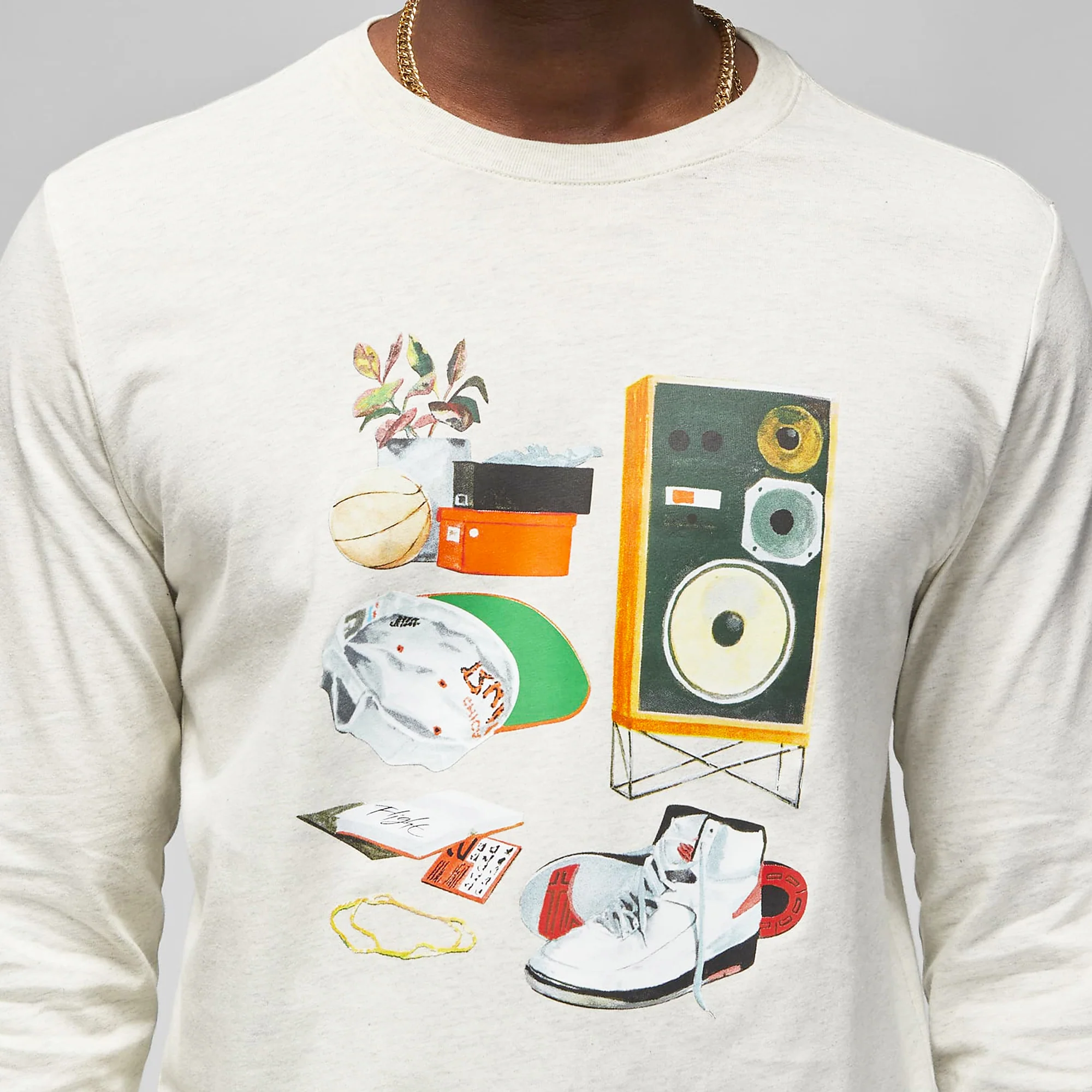 Air Jordan Artist Series By Jacob Rochester Mens LS Tee - Image 4
