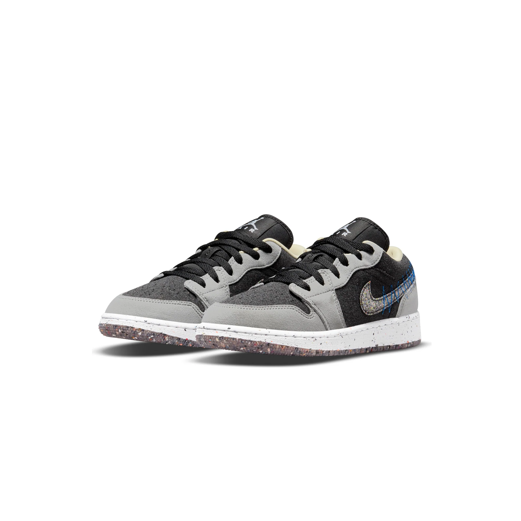 Air Jordan Kids 1 Low SE GS Shoes LT Smoke Grey - Image 2