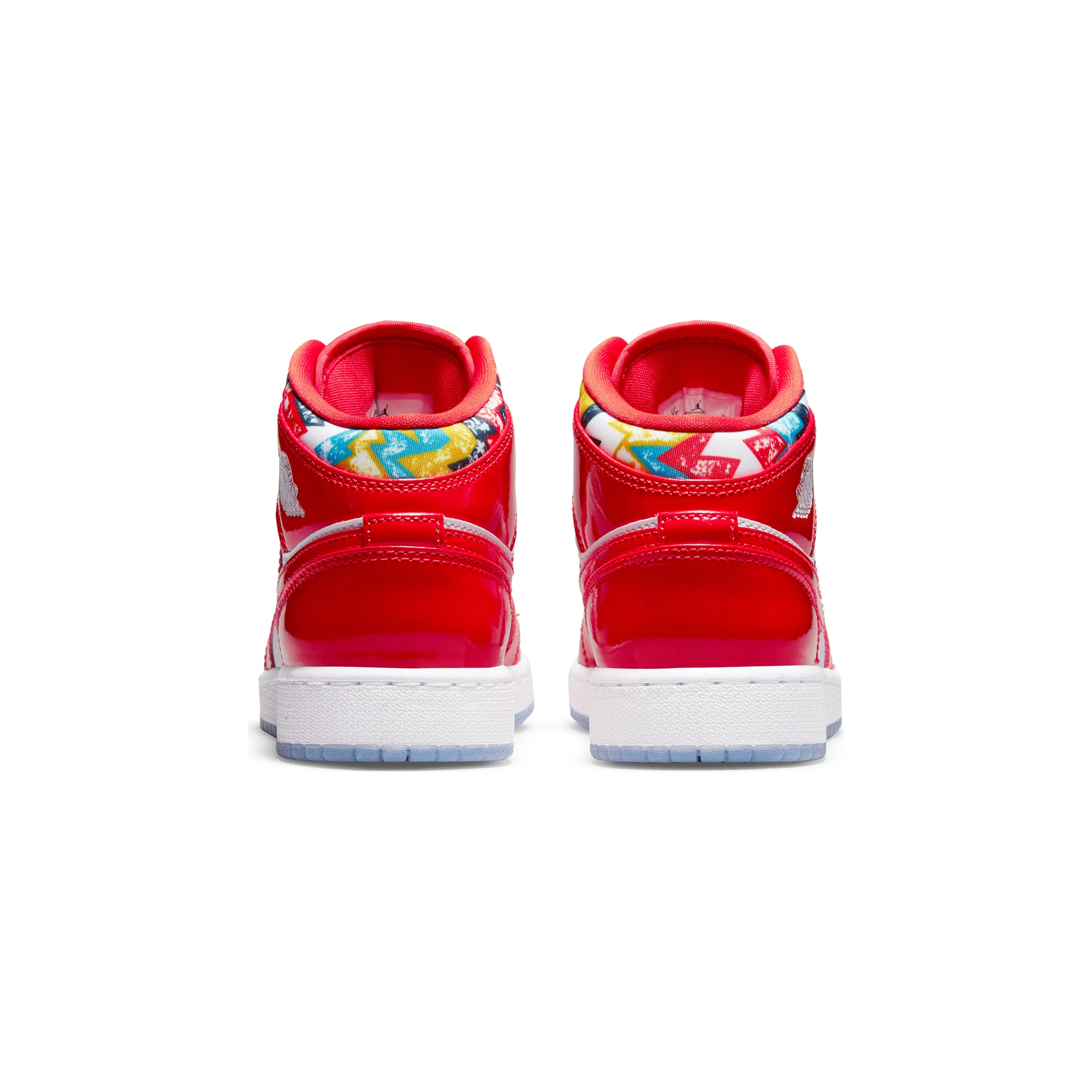 Air Jordan Kids 1 Mid SE GS Shoes 'Chile Red/White' - Image 3