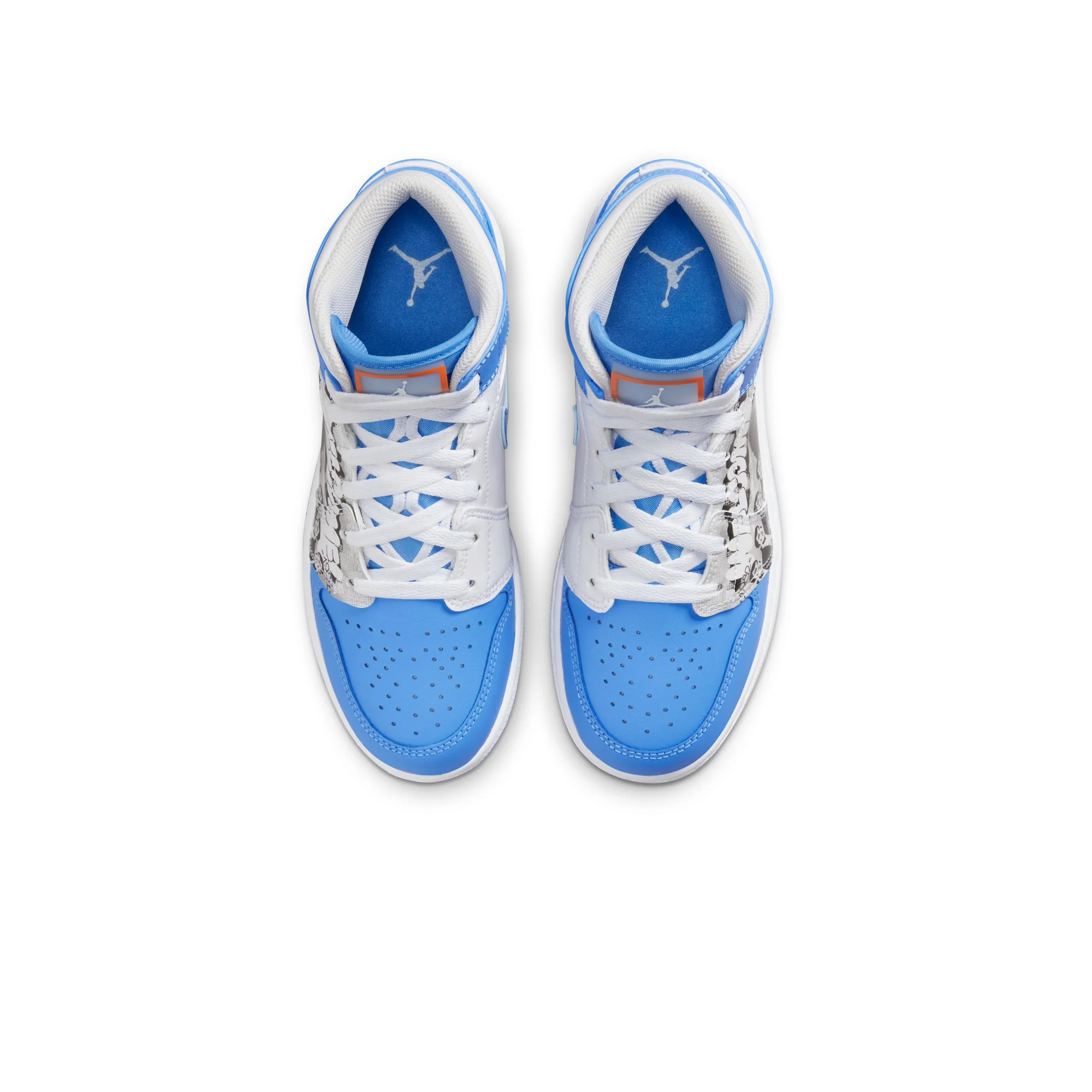 Air Jordan Kids 1 Mid Sneaker School Shoes - Image 4