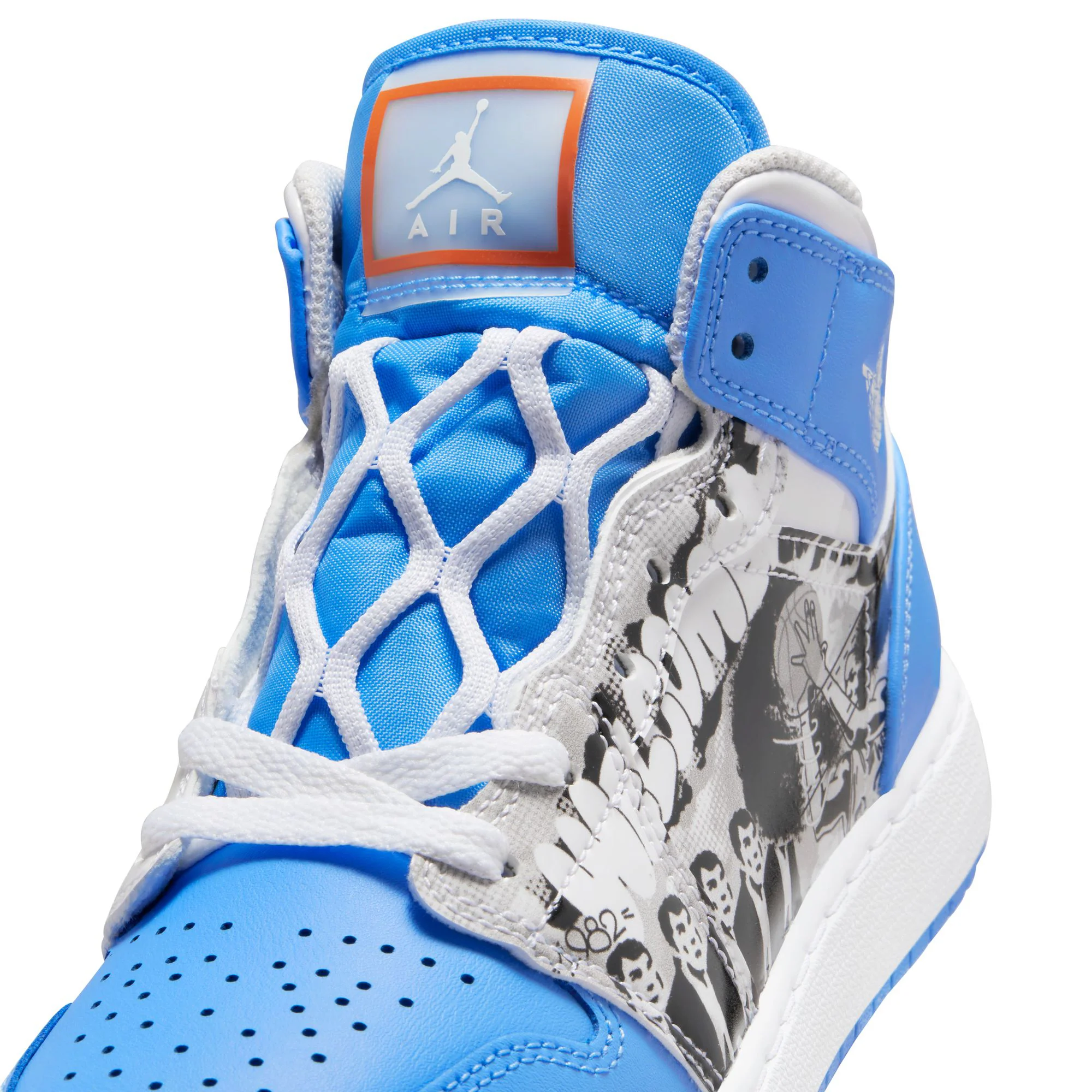 Air Jordan Kids 1 Mid Sneaker School Shoes - Image 5