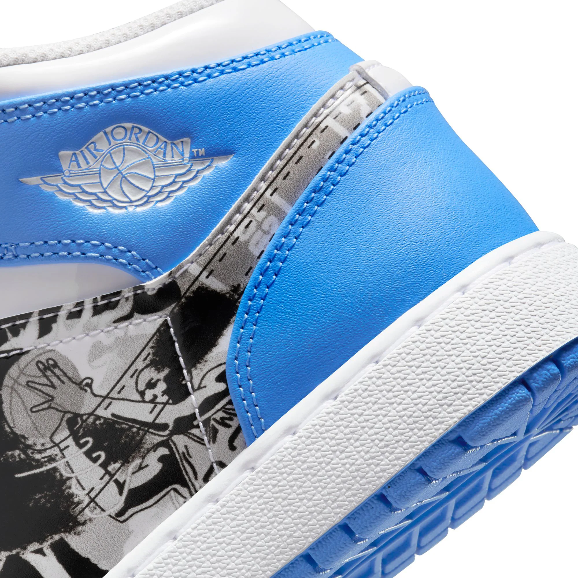 Air Jordan Kids 1 Mid Sneaker School Shoes - Image 6
