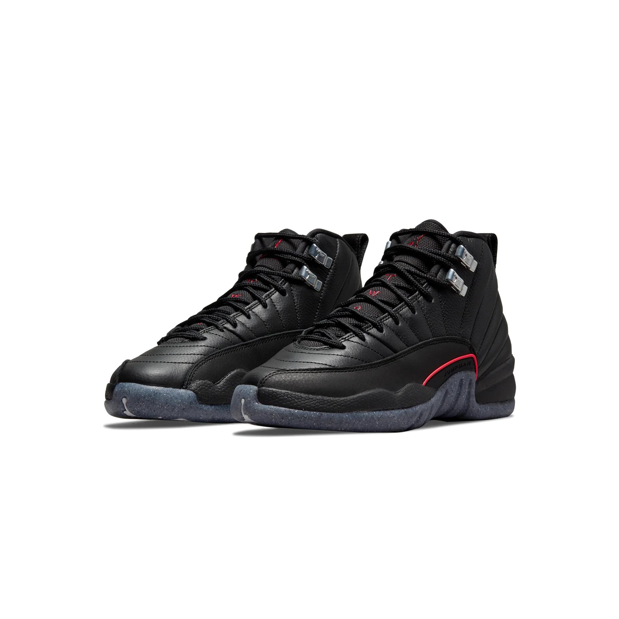 Air Jordan Kids 12 Retro Shoes Black/Bright Crimson - Image 2