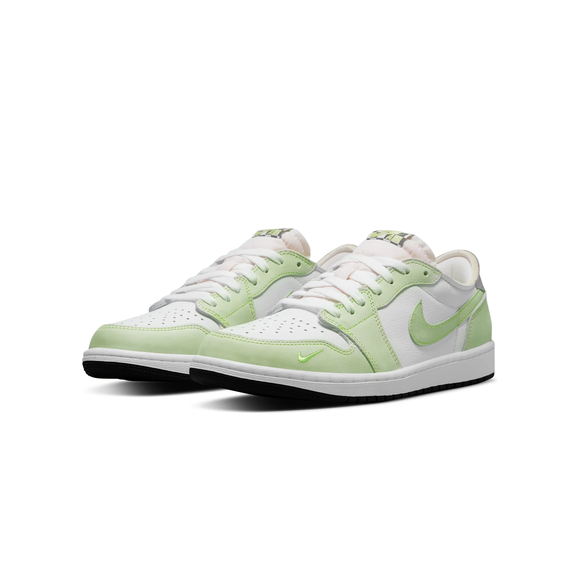 Air Jordan Mens 1 Low OG Shoes White/Black-Ghost Green - Image 2