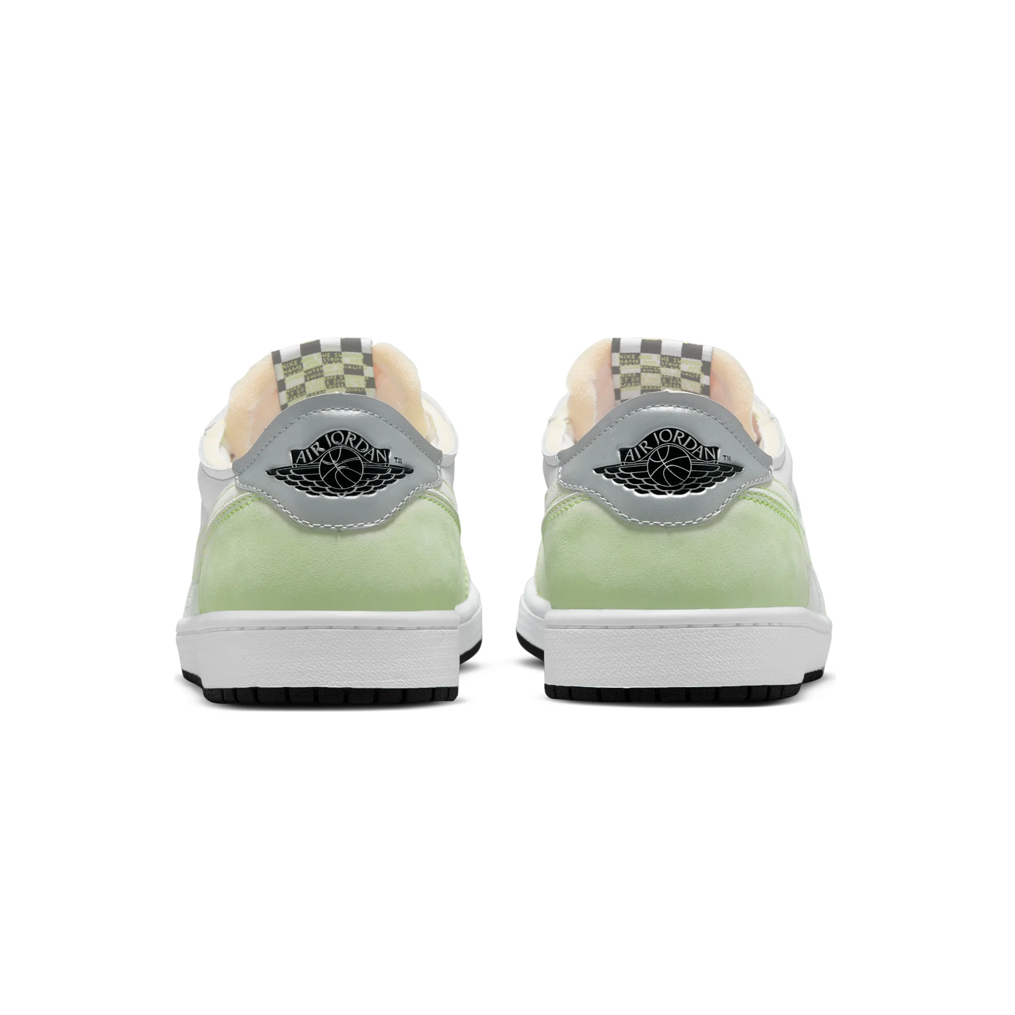 Air Jordan Mens 1 Low OG Shoes White/Black-Ghost Green - Image 3