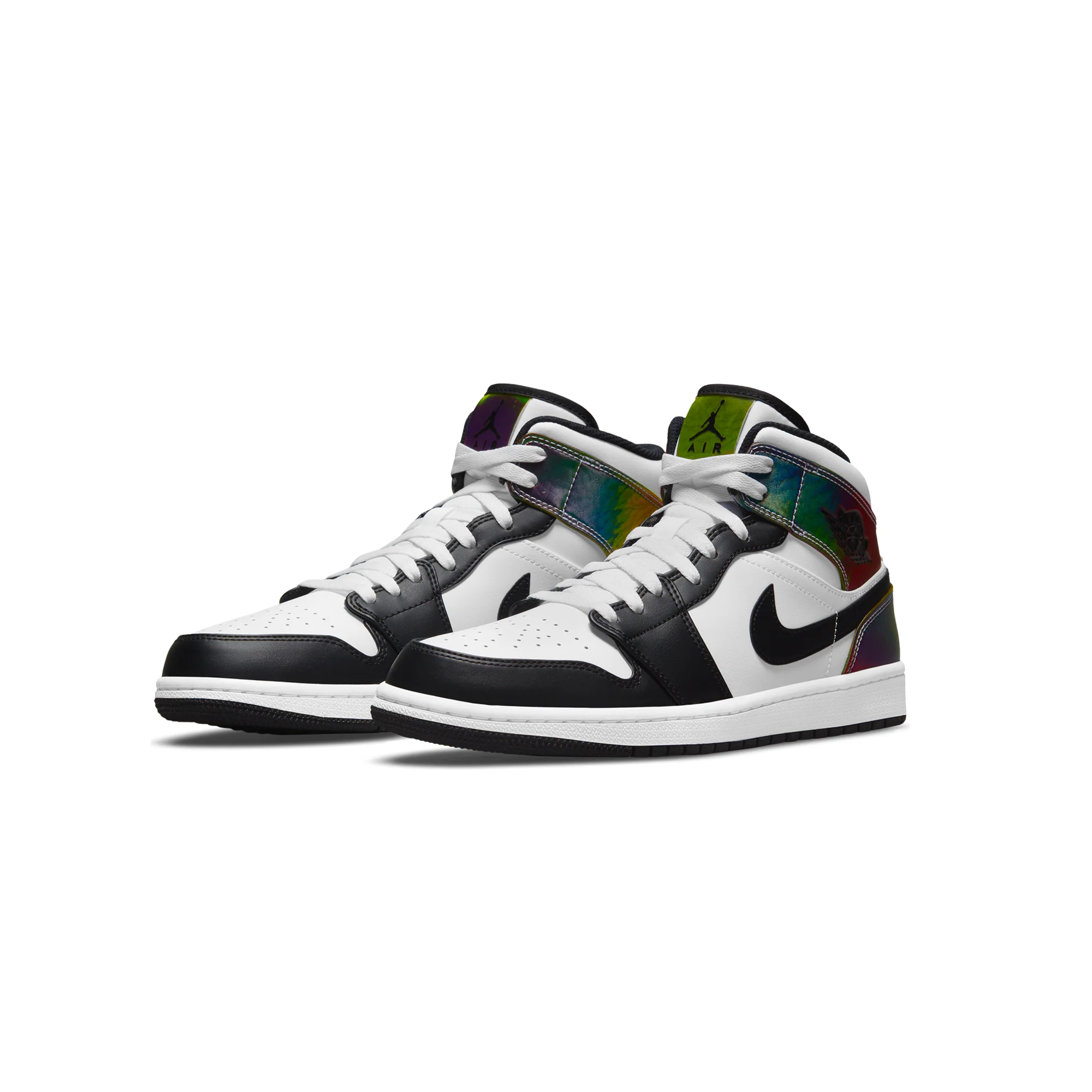 Air Jordan Mens 1 Mid SE Shoes White/Black - Image 2