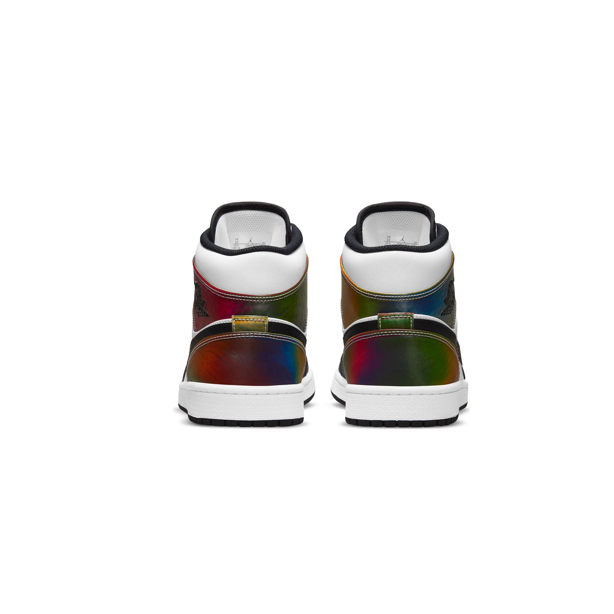 Air Jordan Mens 1 Mid SE Shoes White/Black - Image 3