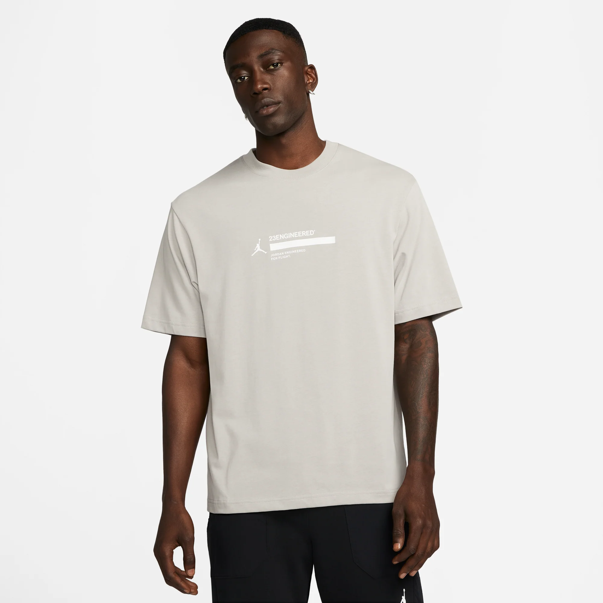 Air Jordan Mens 23 Engineered T-Shirt 'College Grey' - Image 3