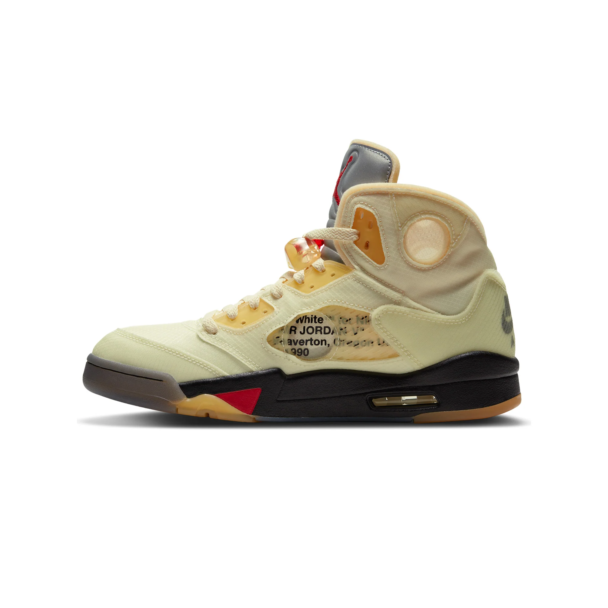 Air Jordan Off-White Mens 5 Retro SP Shoes - Image 4