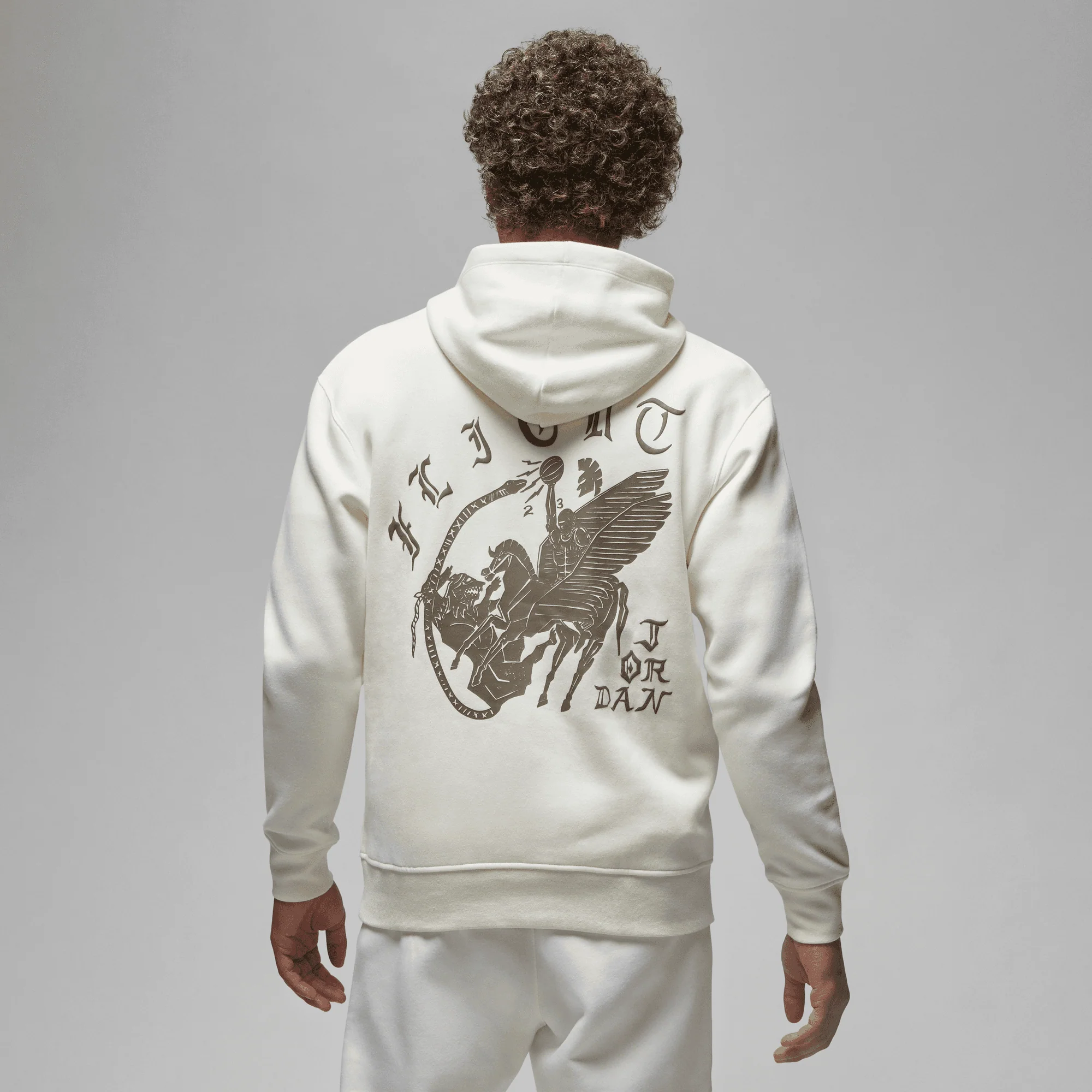 Air Jordan Mens Artist Series Pullover Hoodie by Umar Rashid - Image 3