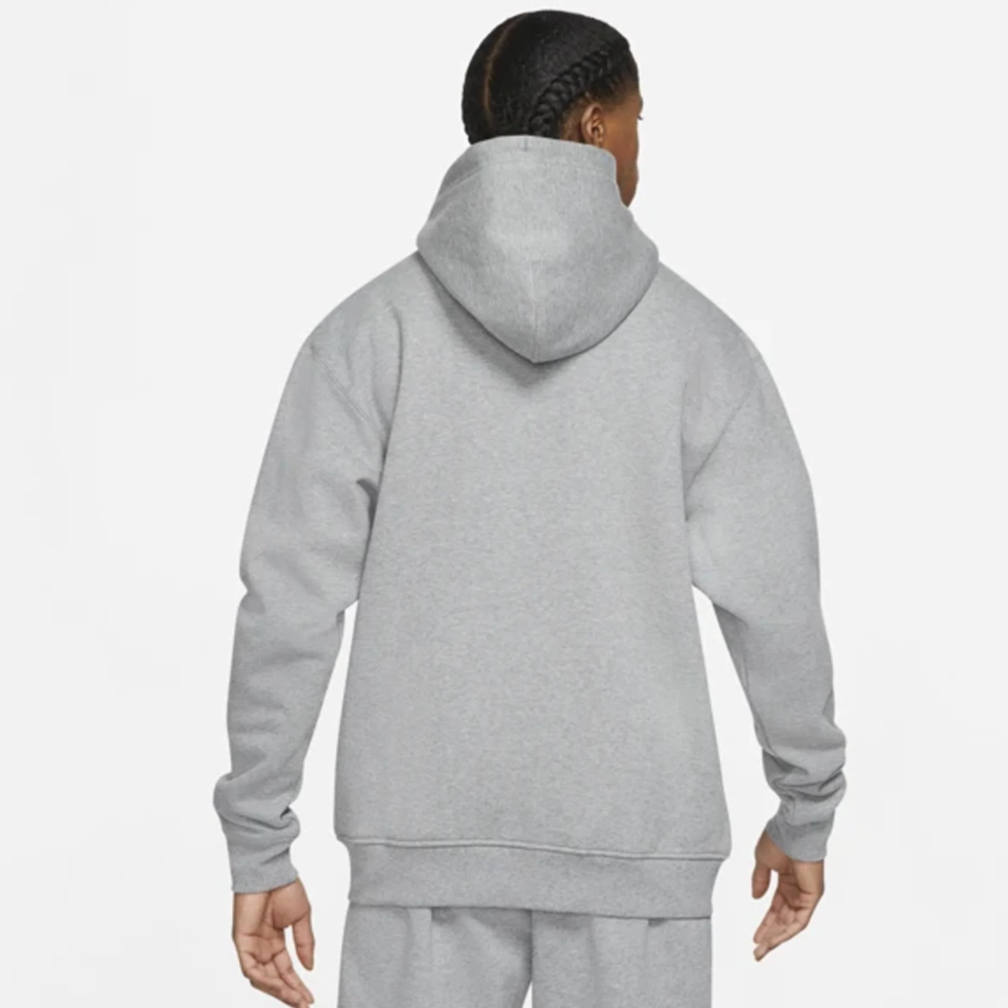 Air Jordan Mens Fleece Full-Zip Hoodie Carbon Heather - Image 3