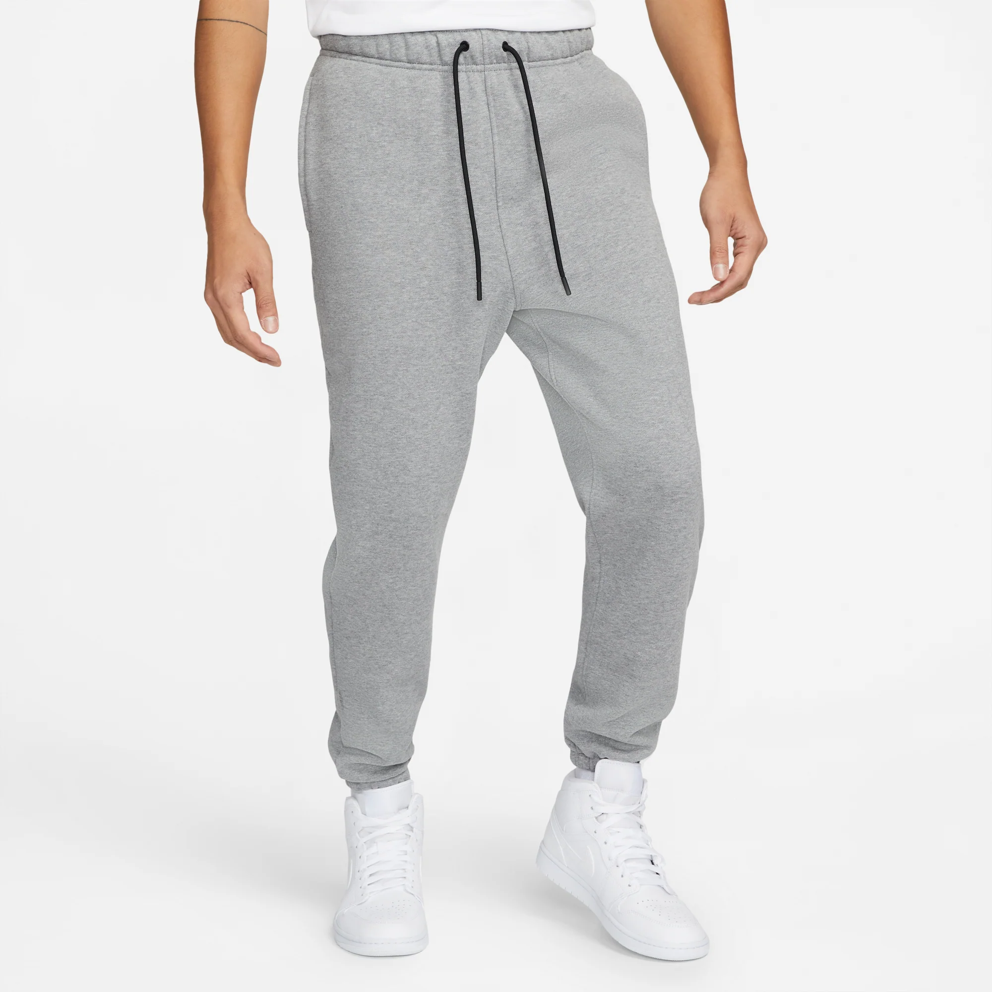 Air Jordan Mens Fleece Pants Carbon Heather - Image 2