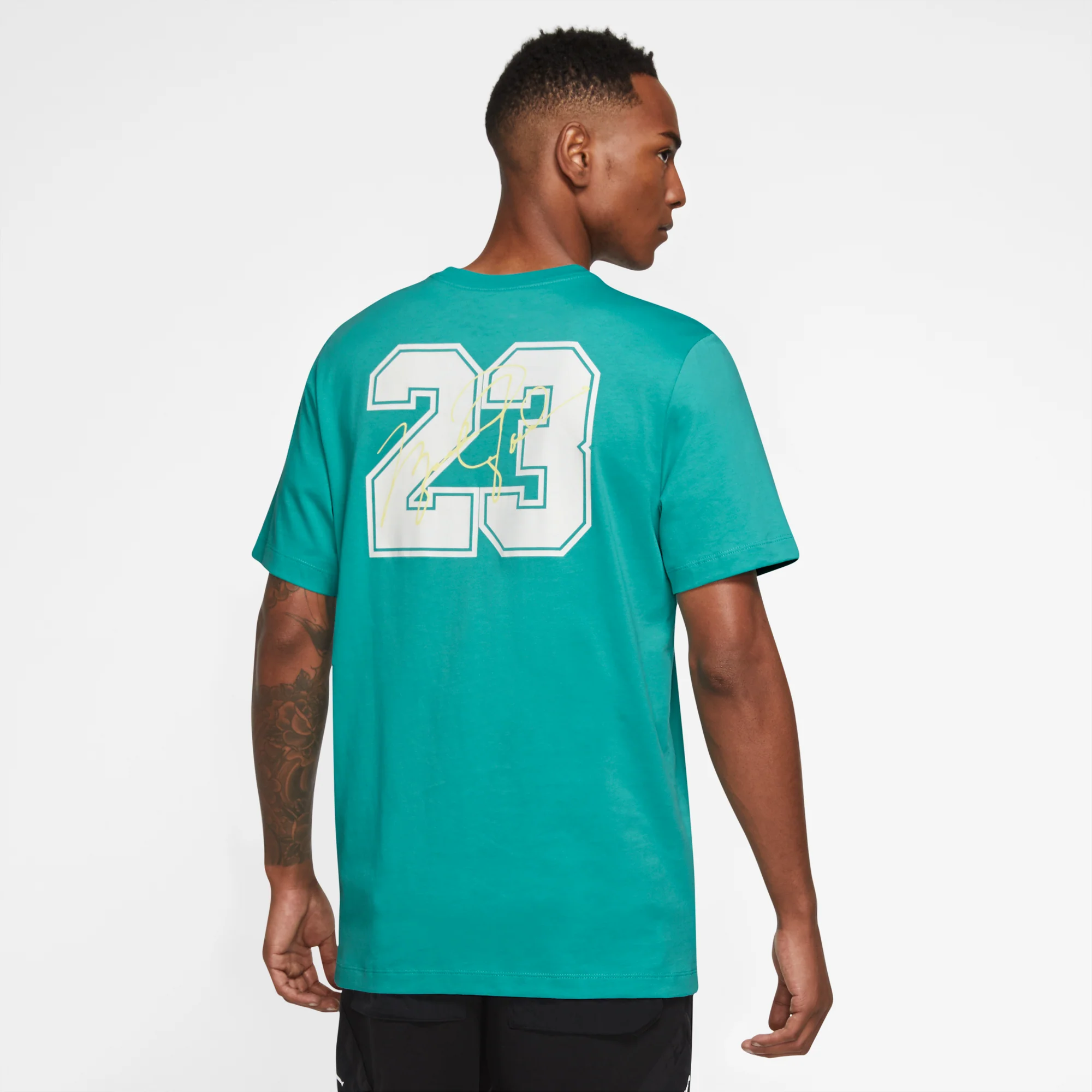 Air Jordan Mens Flight Graphic T-Shirt 'Washed Teal' - Image 2