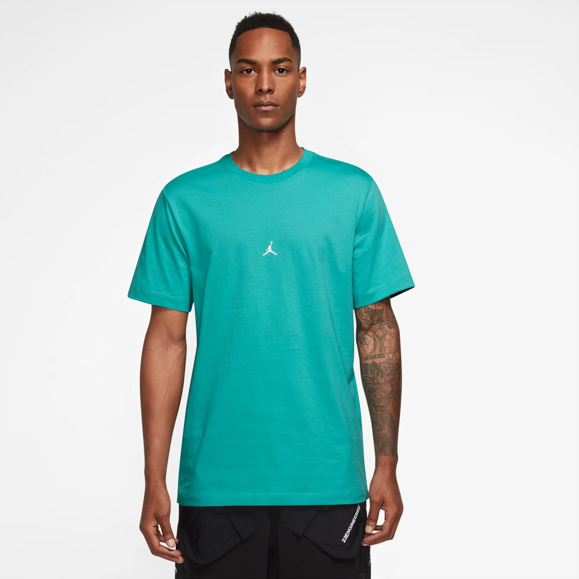 Air Jordan Mens Flight Graphic T-Shirt 'Washed Teal' - Image 3