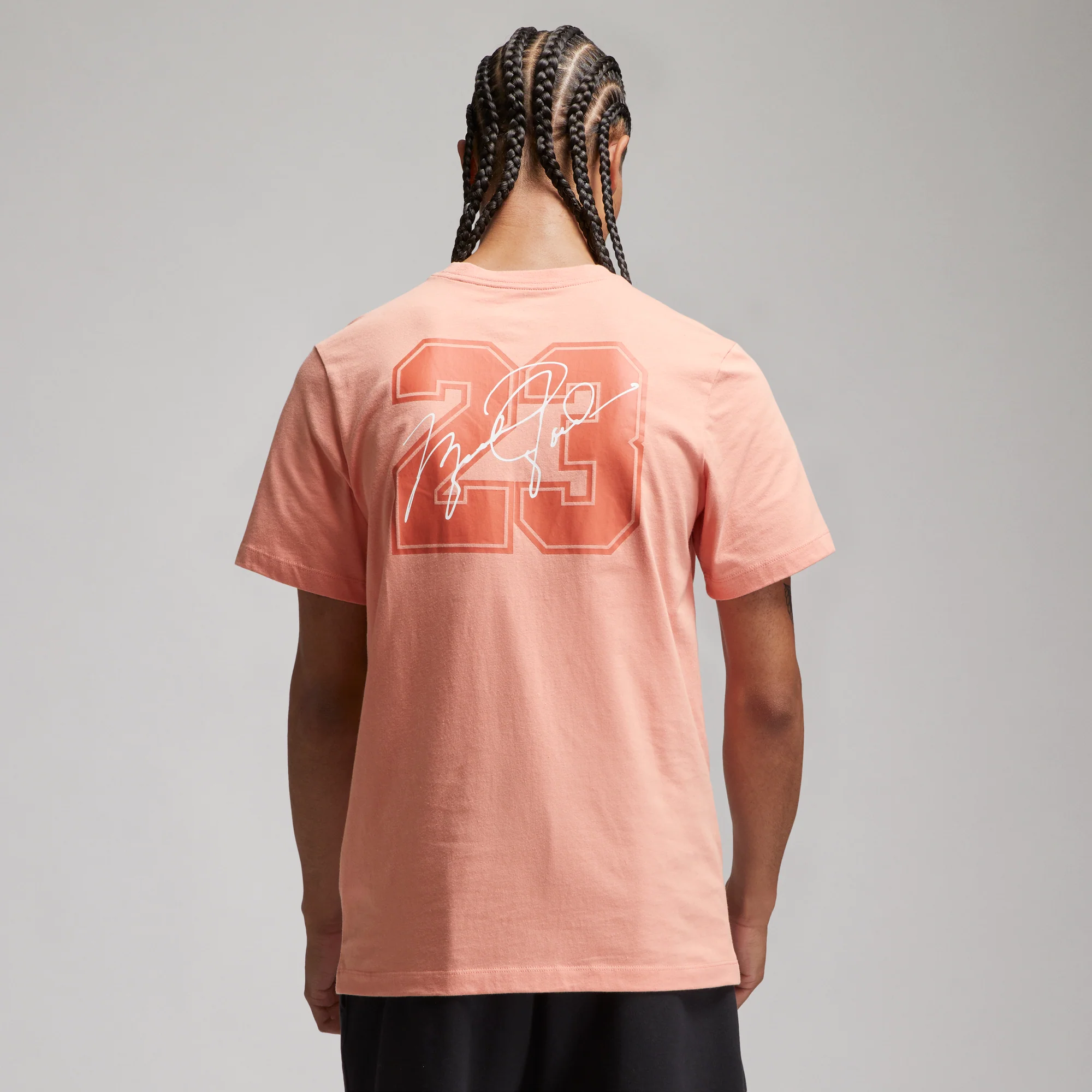 Air Jordan Mens Flight Graphic T-Shirt 'LT Madder Root' - Image 2