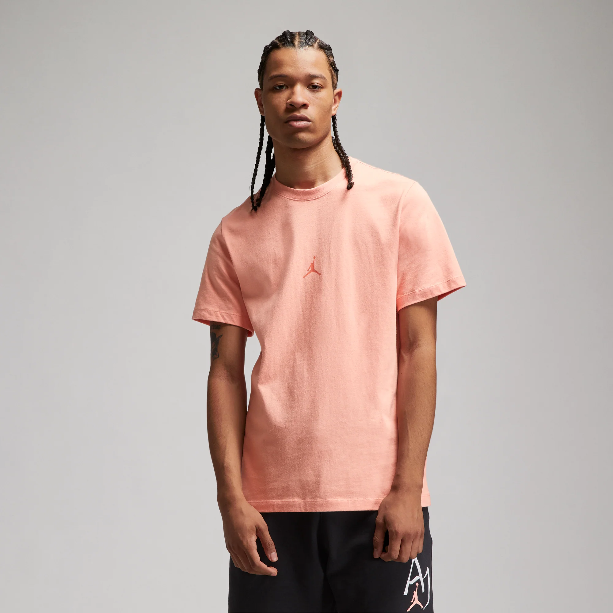 Air Jordan Mens Flight Graphic T-Shirt 'LT Madder Root' - Image 3