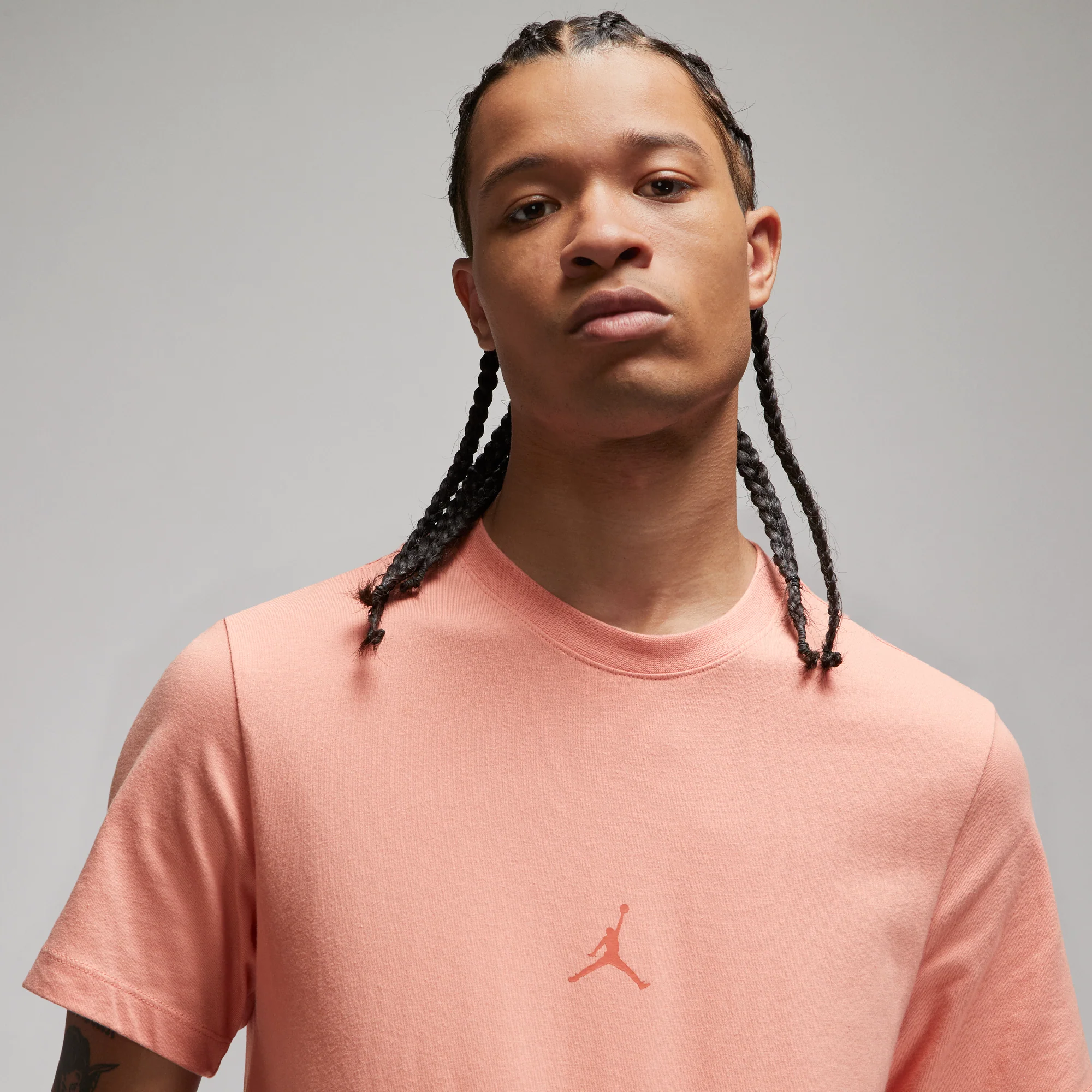 Air Jordan Mens Flight Graphic T-Shirt 'LT Madder Root' - Image 4