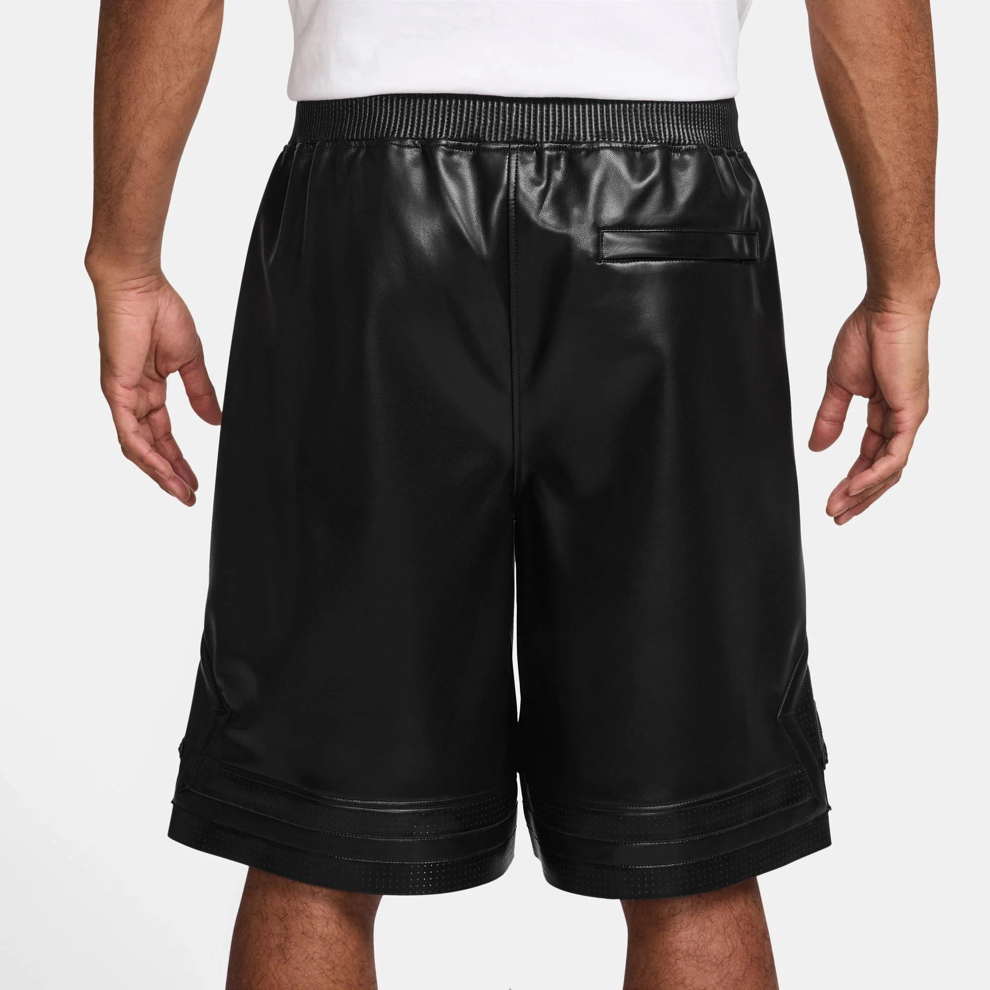Air Jordan Mens Vegan Leather Diamond Shorts - Image 3