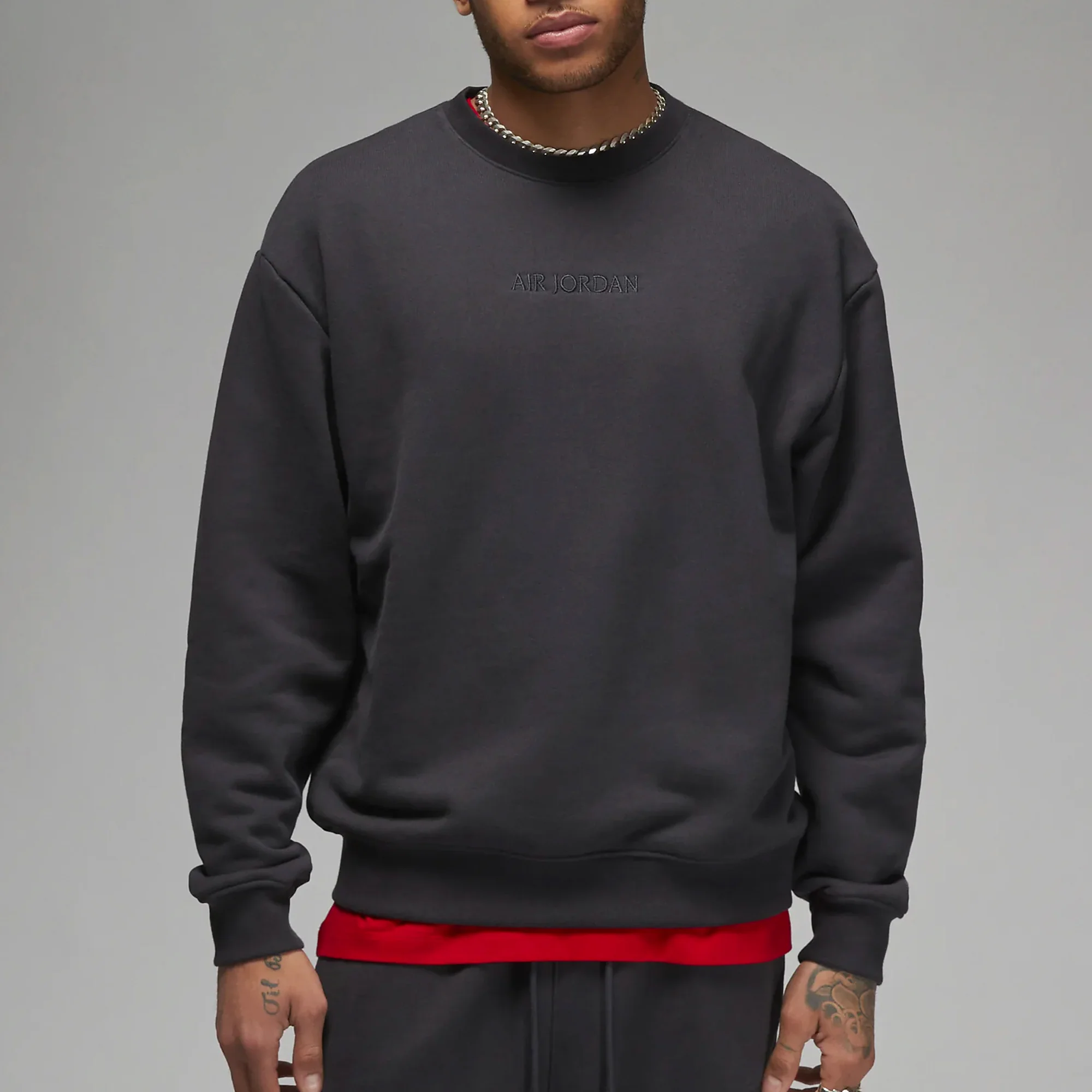Air Jordan Mens Wordmark Fleece Crewneck - Image 2