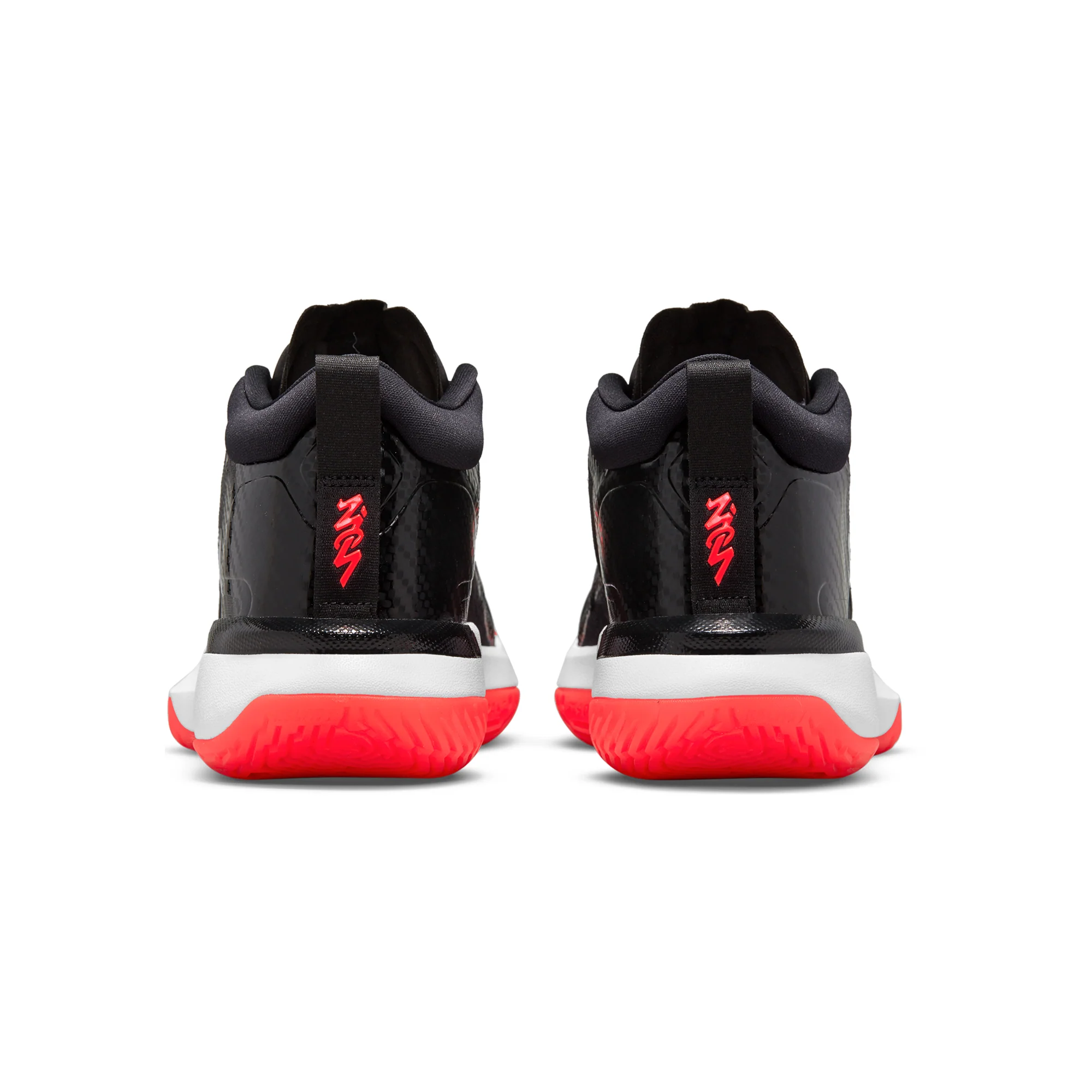 Jordan Mens Zion 1 Shoes Black/Bright Crimson - Image 4