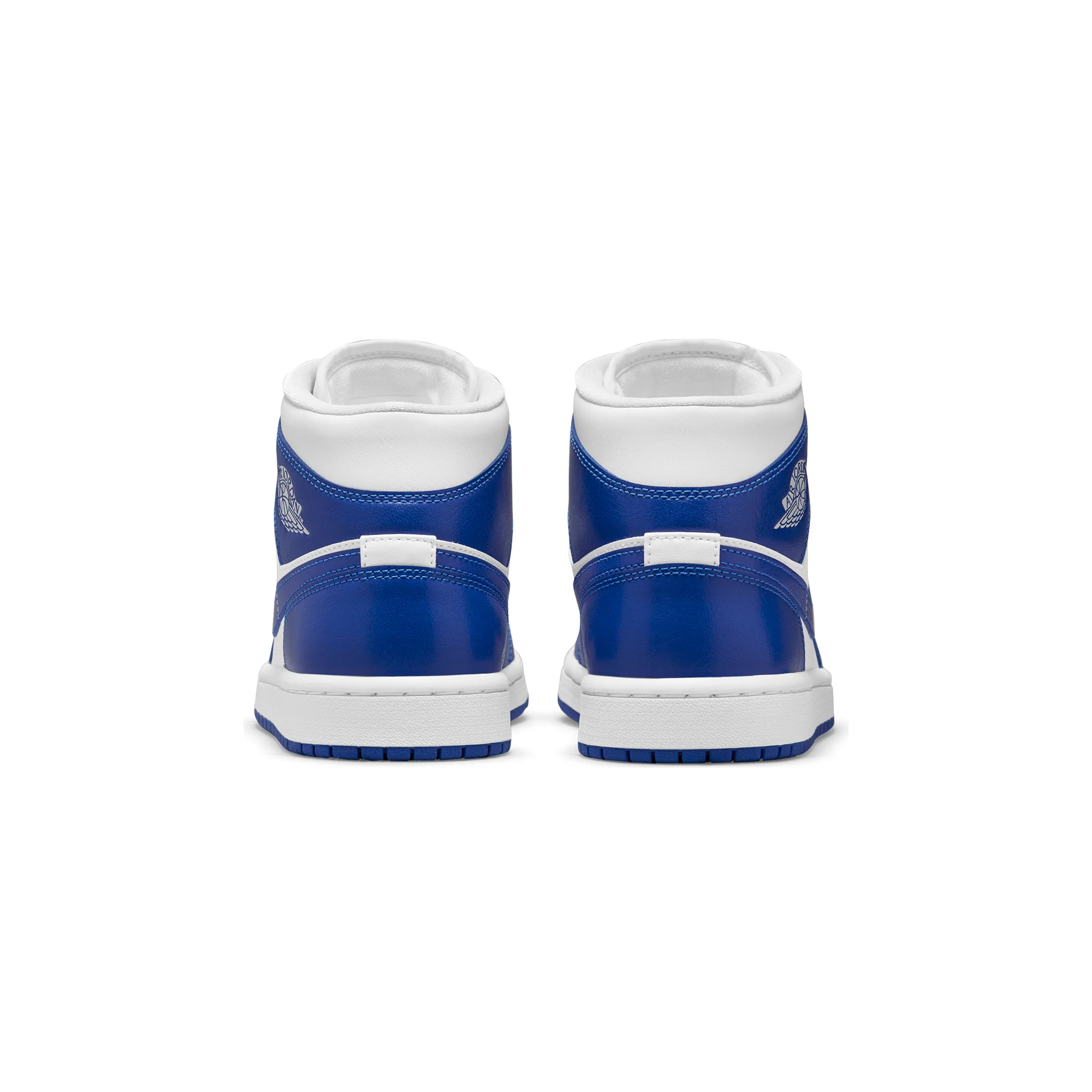 Air Jordan Womens 1 Mid Shoes 'White/Hyper Royal' - Image 3