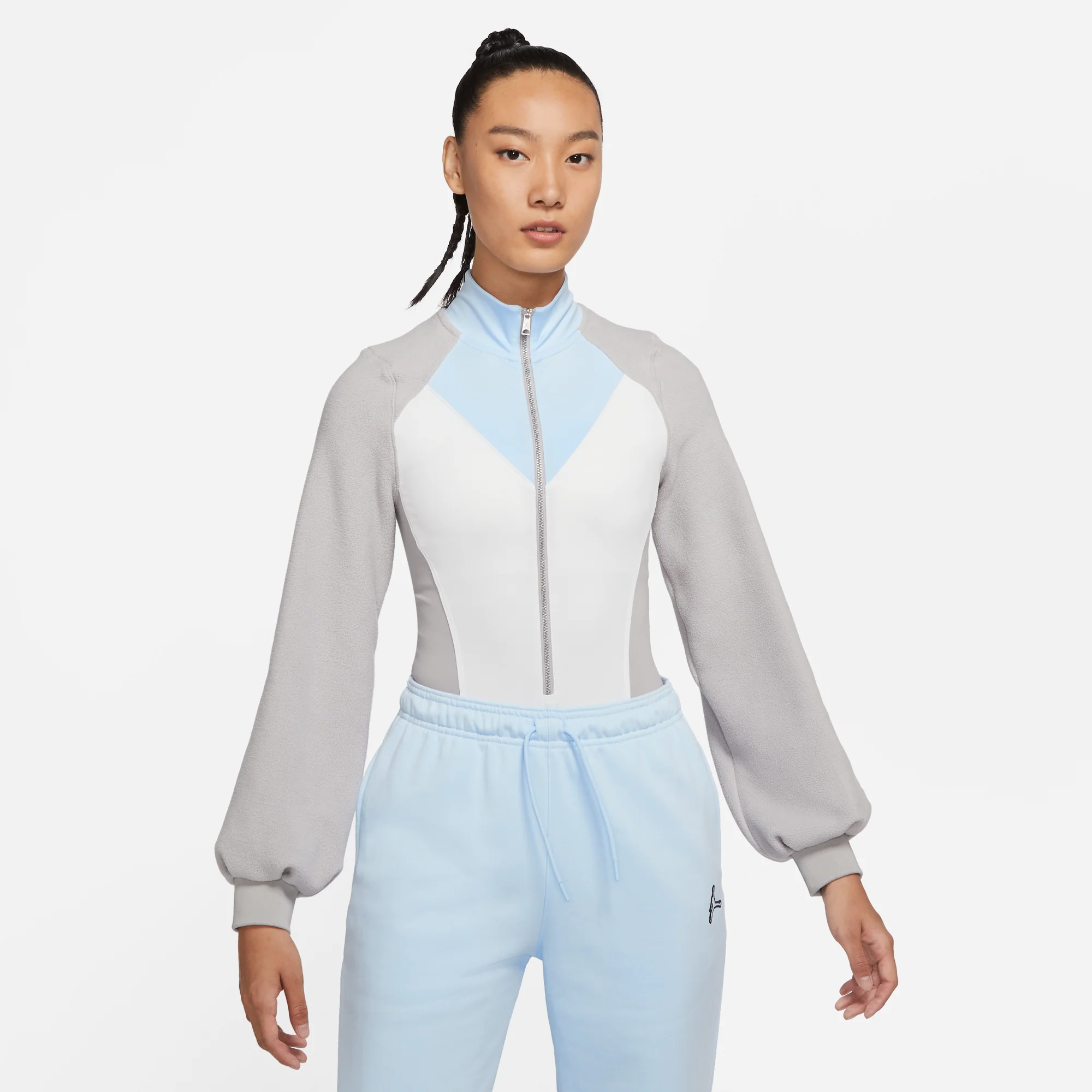 Air Jordan Womens Cozy Girl Top 'Summit White/College Grey' - Image 3