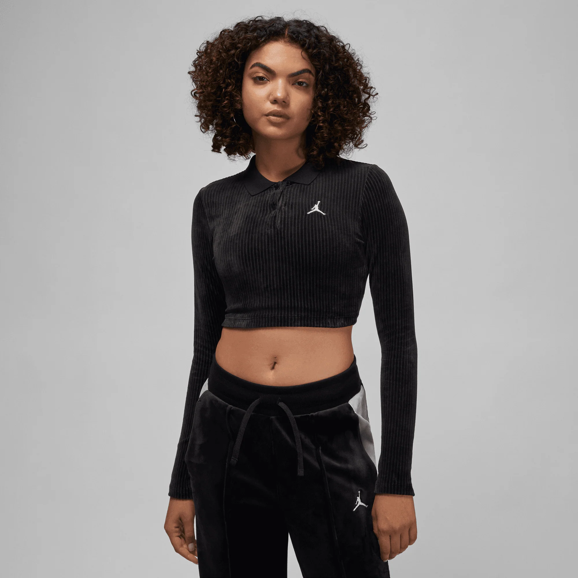 Air Jordan Womens Long-Sleeve Velour Top - Image 3