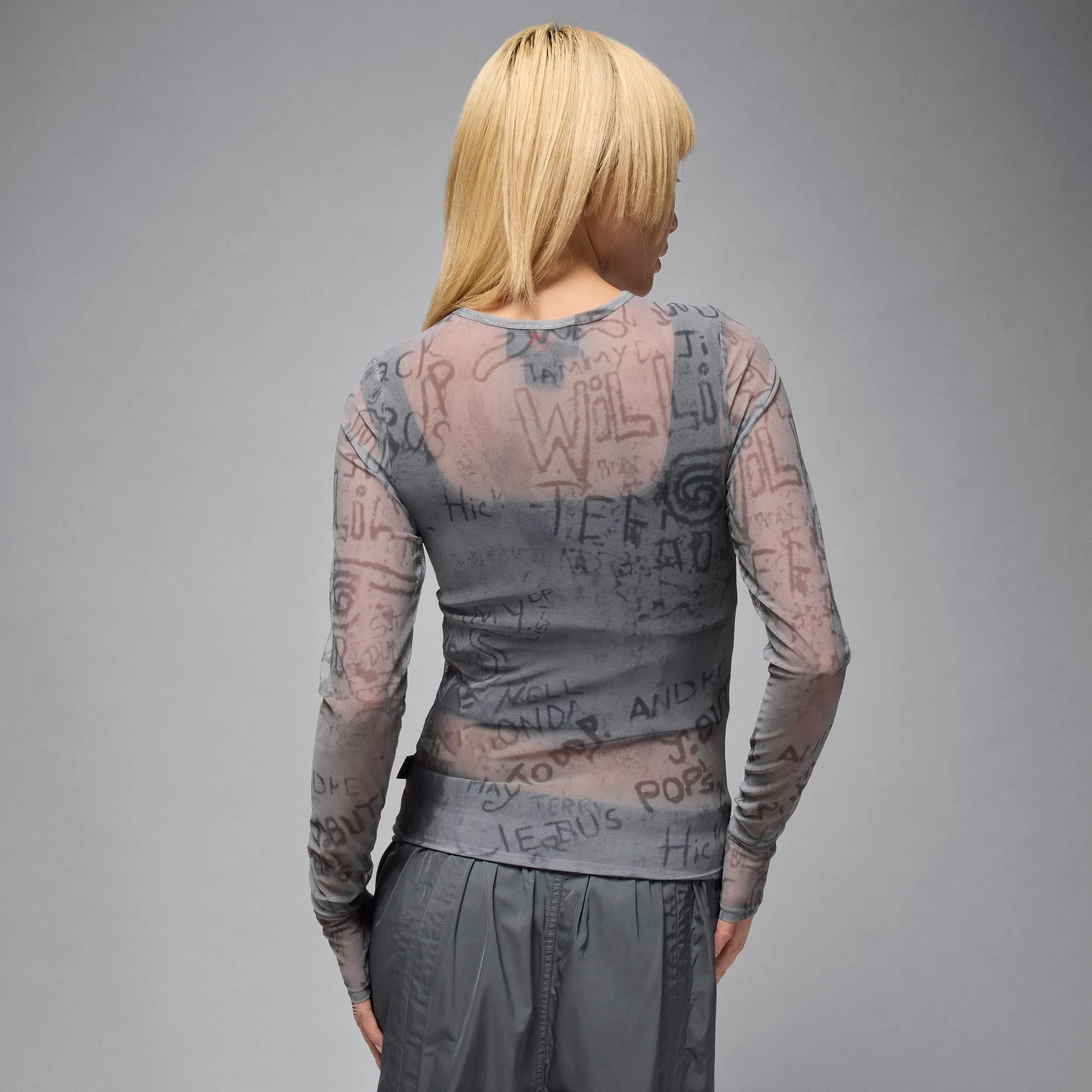 Air Jordan Womens Mesh Long-Sleeve Top - Image 3
