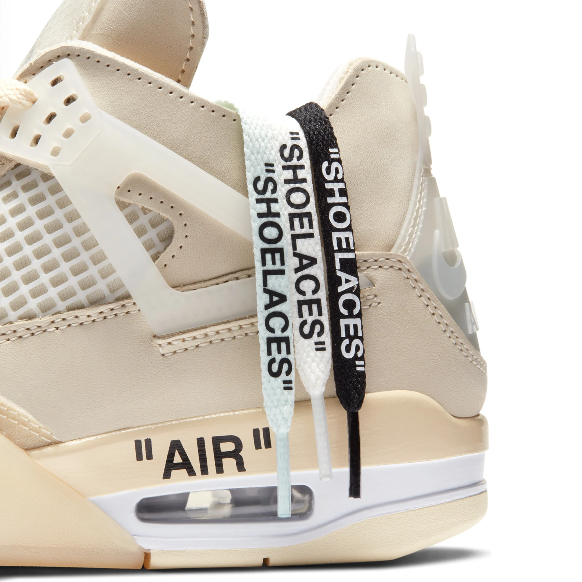 Air Jordan x Off White Womens 4 Retro SP Shoes - Image 4