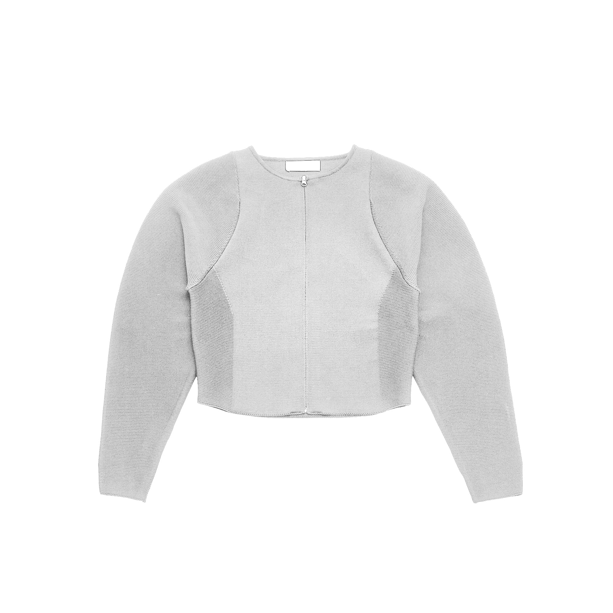 Amomento Womens Rounded Zip-Up Cardigan