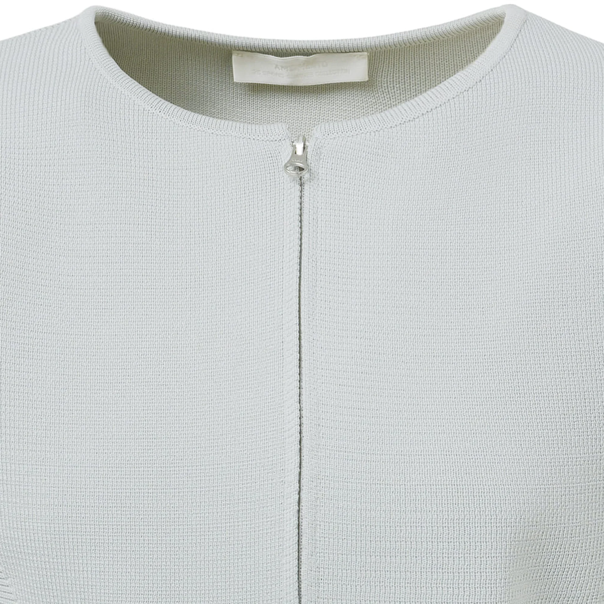 Amomento Womens Rounded Zip-Up Cardigan - Image 4