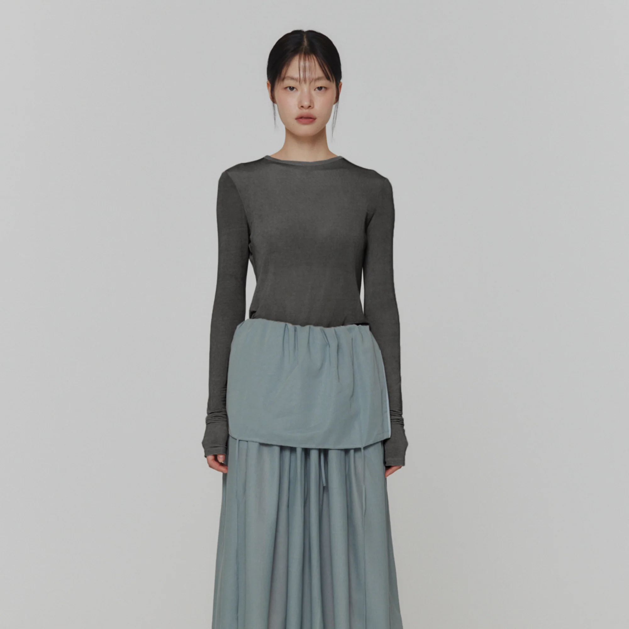 Amomento Womens Sheer LS Tee - Image 2