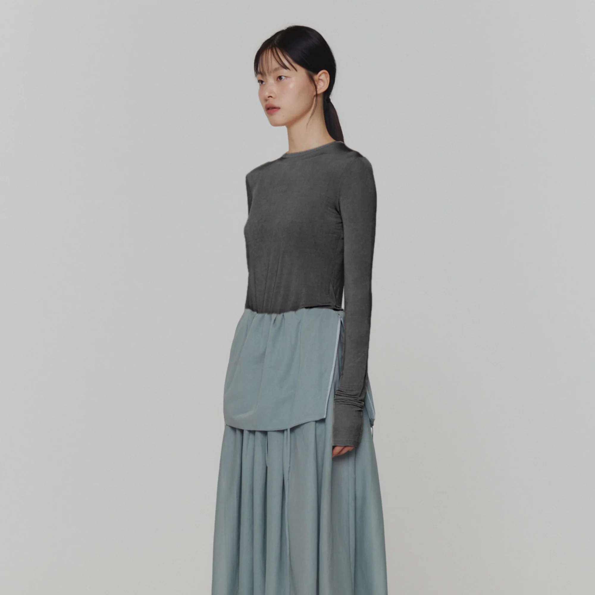Amomento Womens Sheer LS Tee - Image 4
